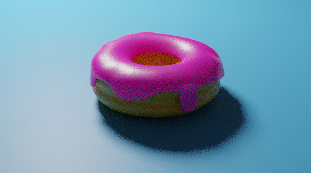Rendered Model of a Donut, 2020, Created in Blender