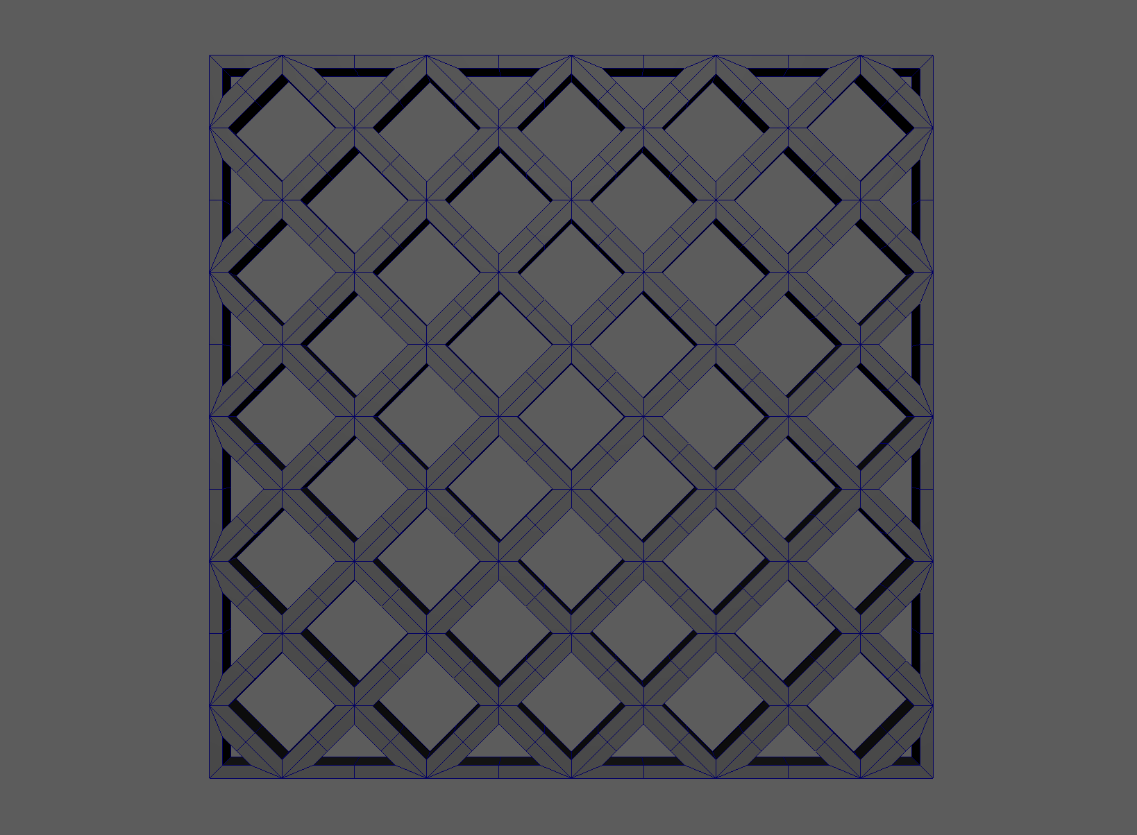"Cultiva" Interactive Environment Wireframe Lattice Model, 2023, Created in Autodesk Maya