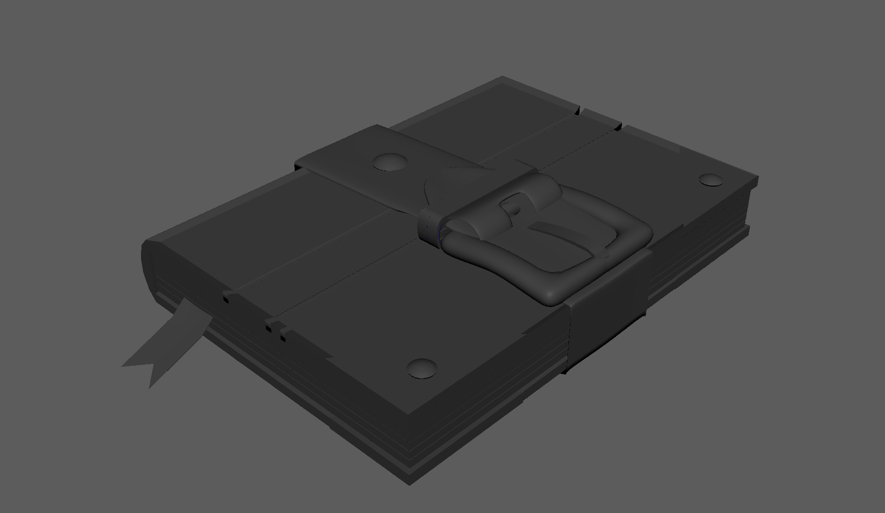 Shaded Book Prop Model (reference concept art by: Julie Zinoveva), 2024, Created in Autodesk Maya
