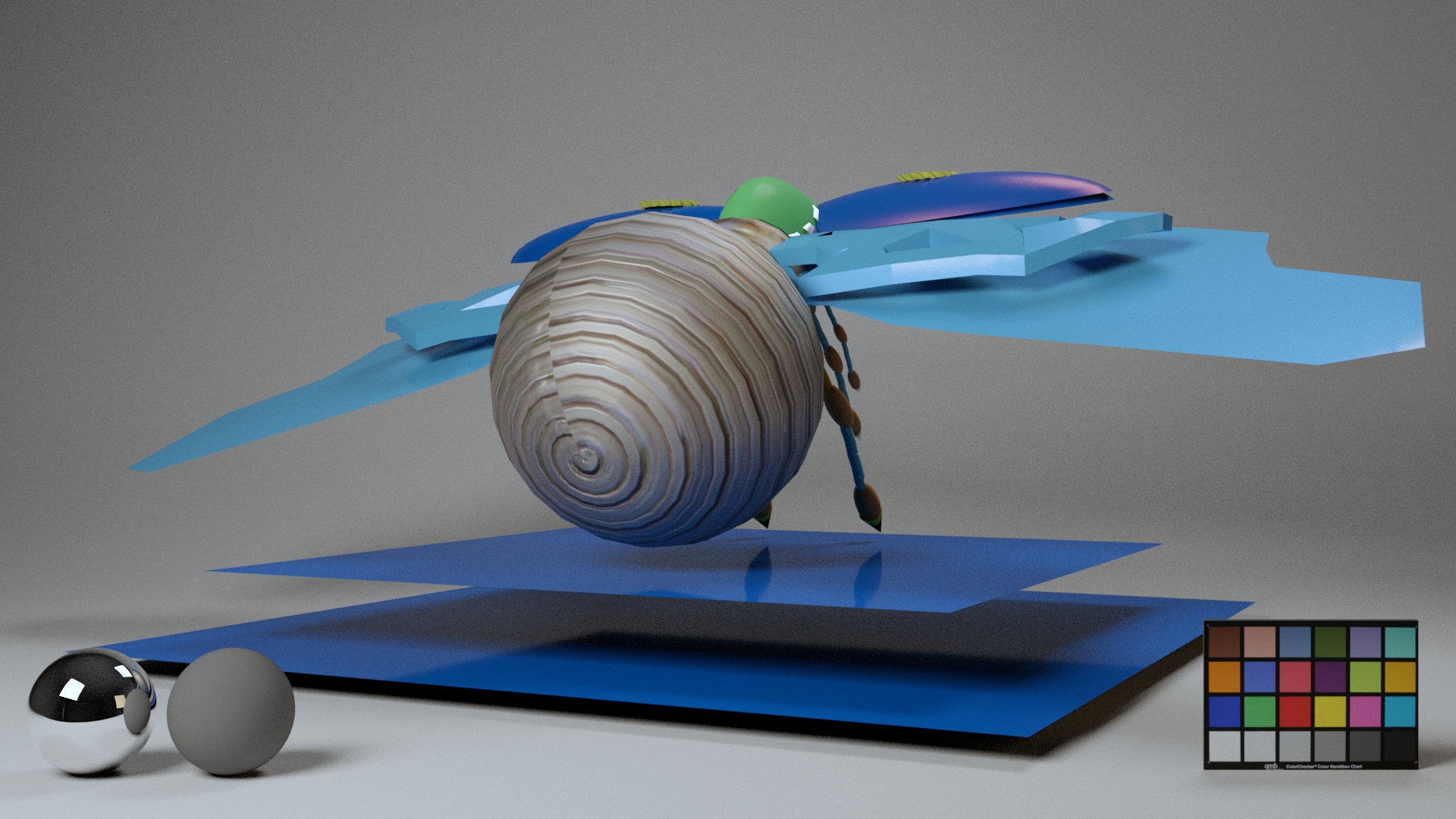 Surfacing Pass 04 of Steampunk Firefly, 2023, Created in Autodesk Maya, RenderMan