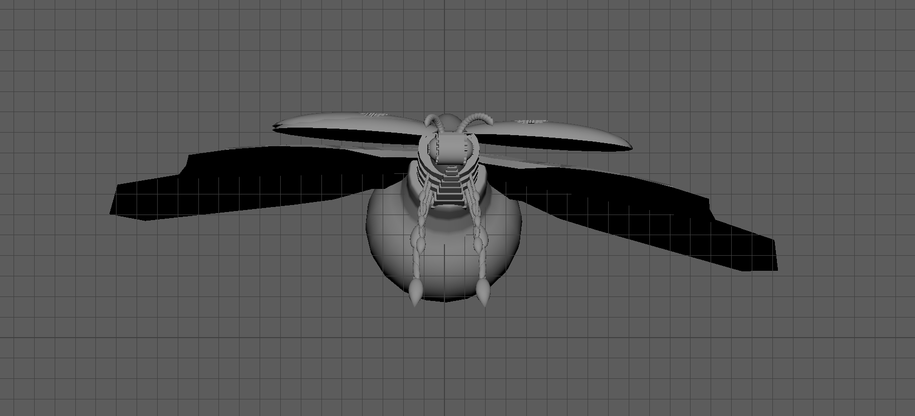 Shaded Model of a Steampunk Firefly, 2023, Created in Autodesk Maya