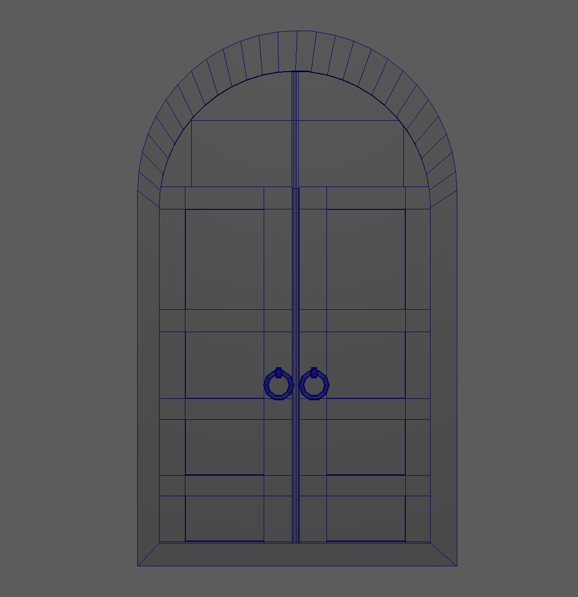 "Cultiva" Interactive Environment Wireframe Casement Window Model, 2023, Created in Autodesk Maya