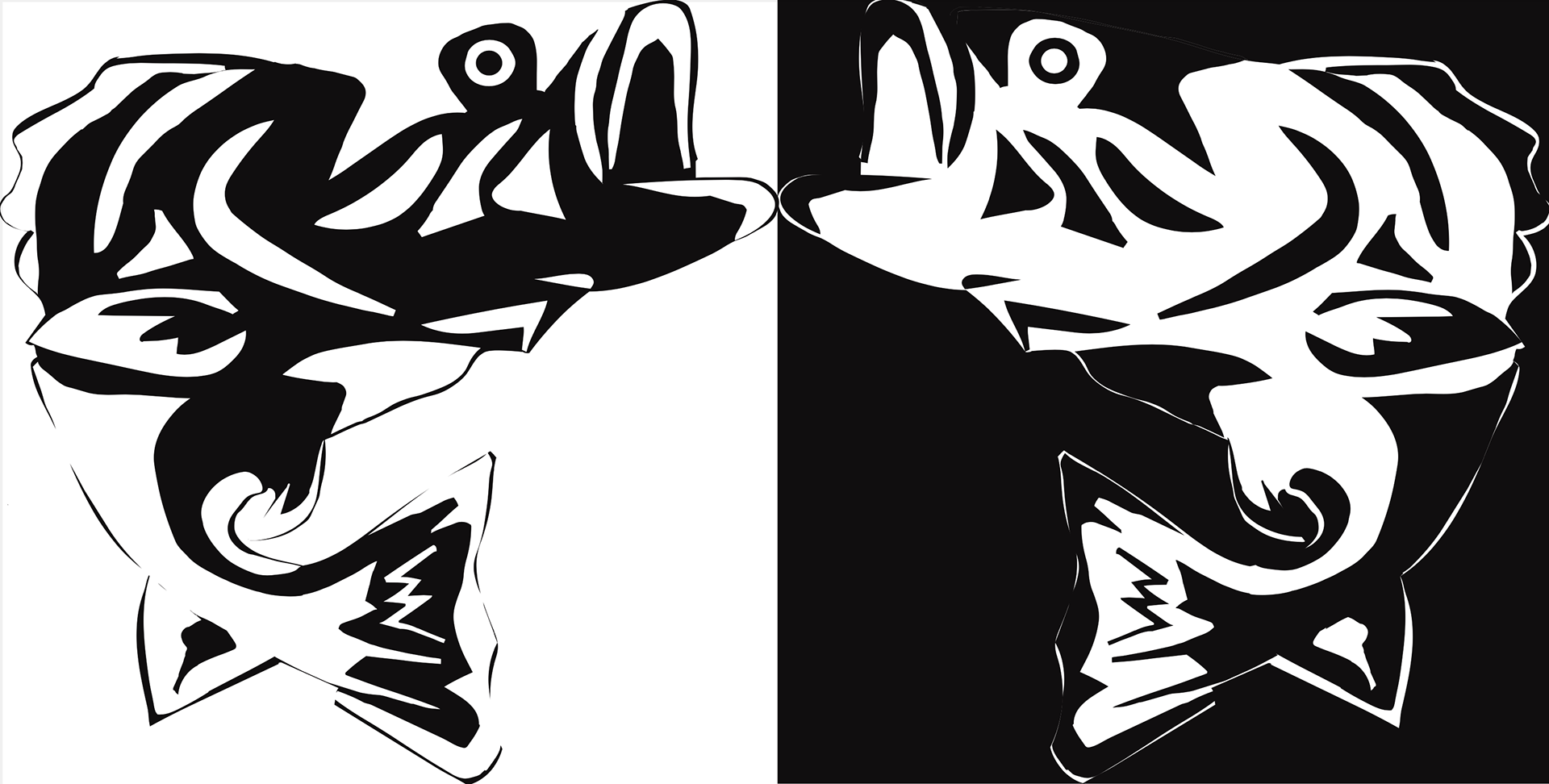 Notan, 2022, Created in Adobe Illustrator, 4"x4" in.