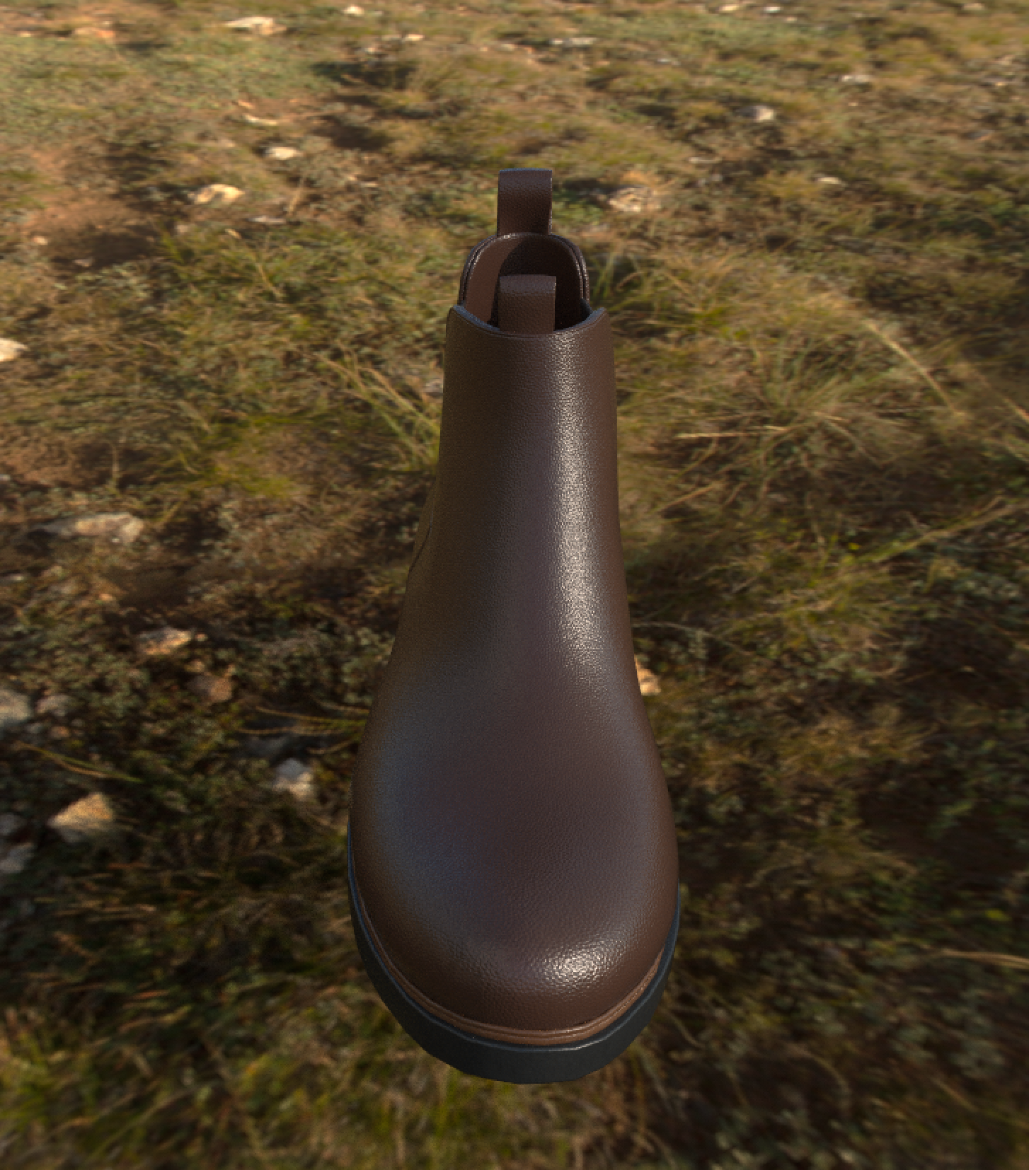 Leather Surfaced Urban Boot (3D Model NOT mine), 2024, Created in Adobe Substance 3D Painter