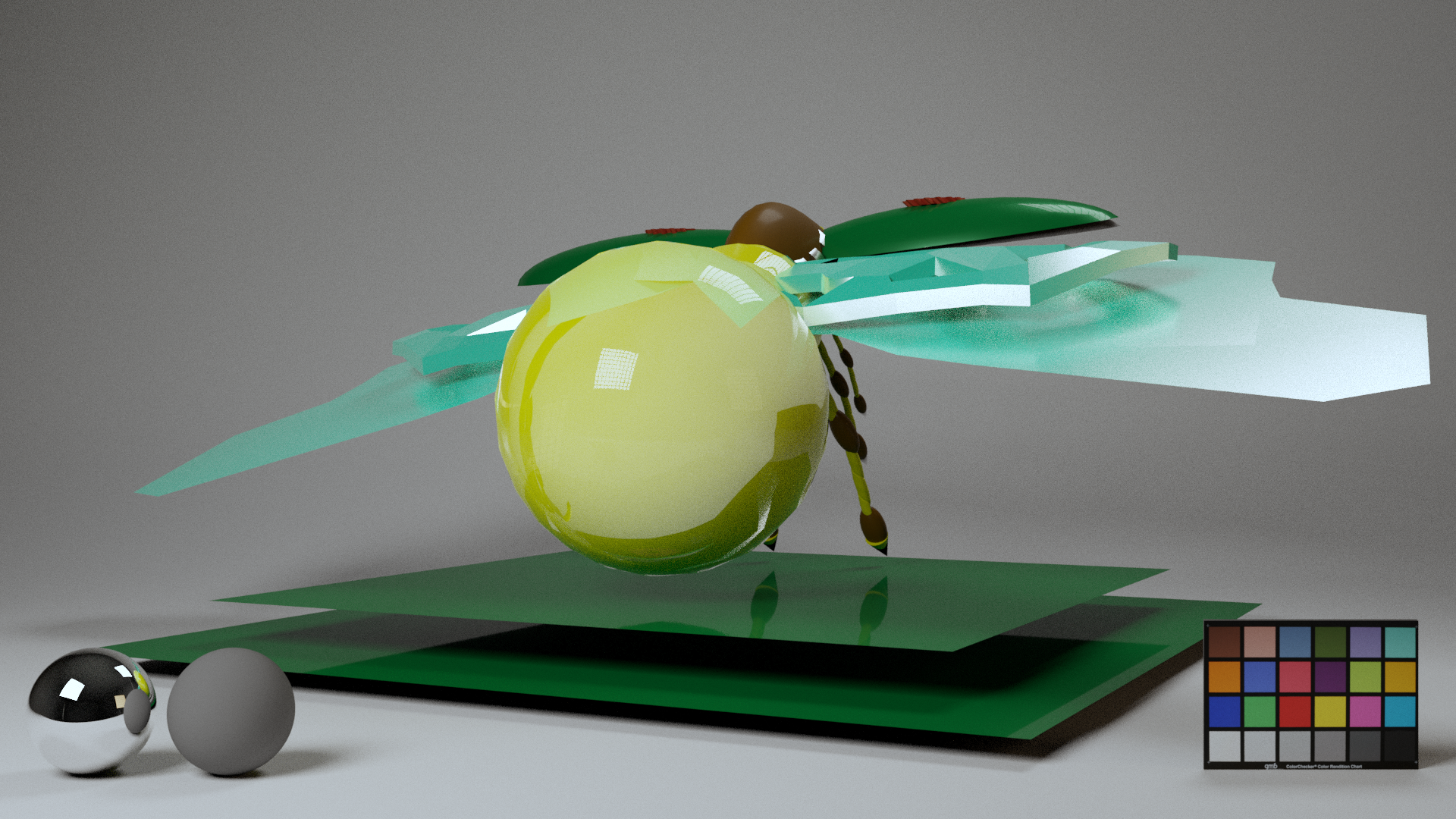 Surfacing Pass 02 of Steampunk Firefly, 2023, Created in Autodesk Maya, RenderMan