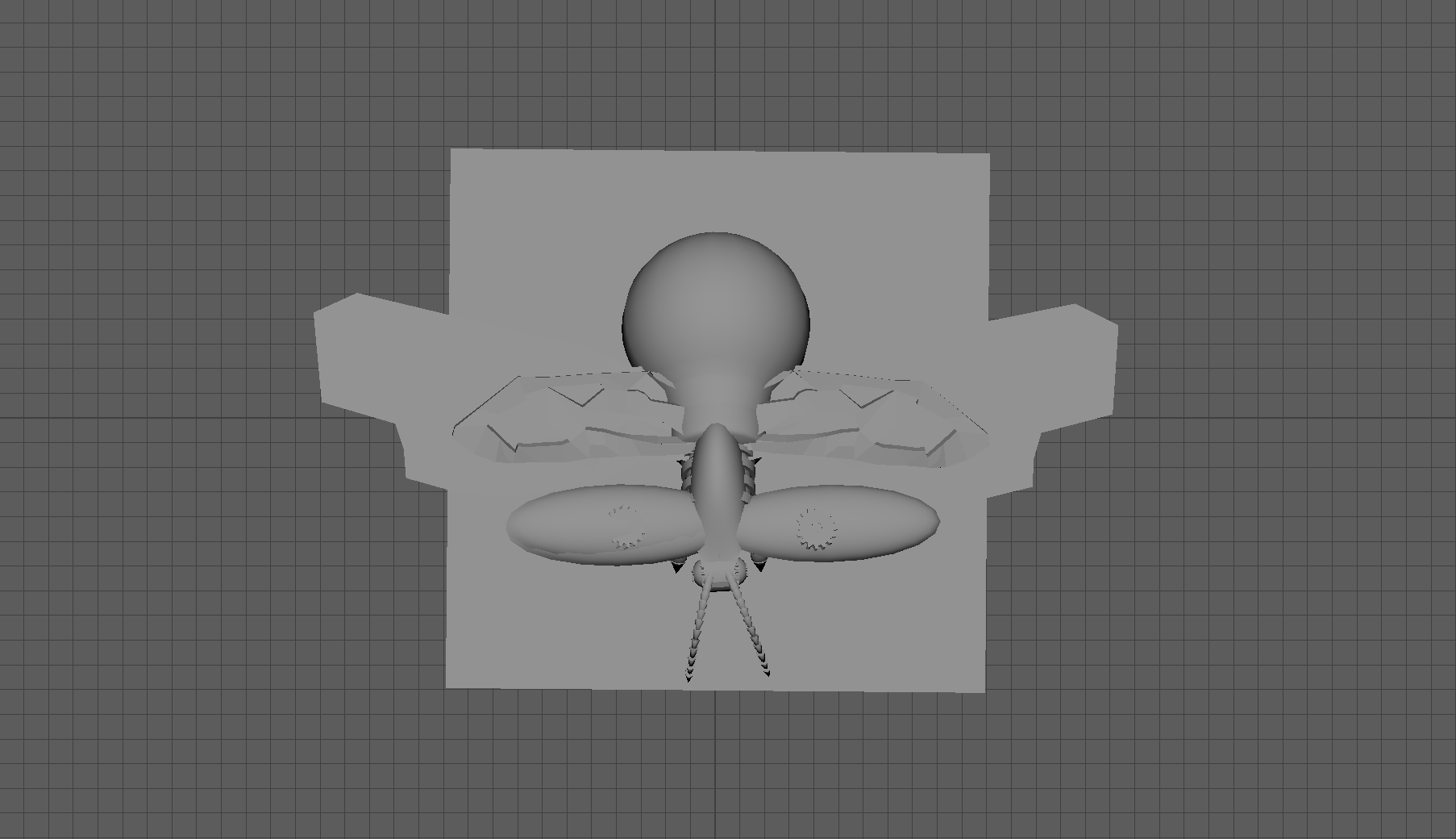 Shaded Model of a Steampunk Firefly, 2023, Created in Autodesk Maya