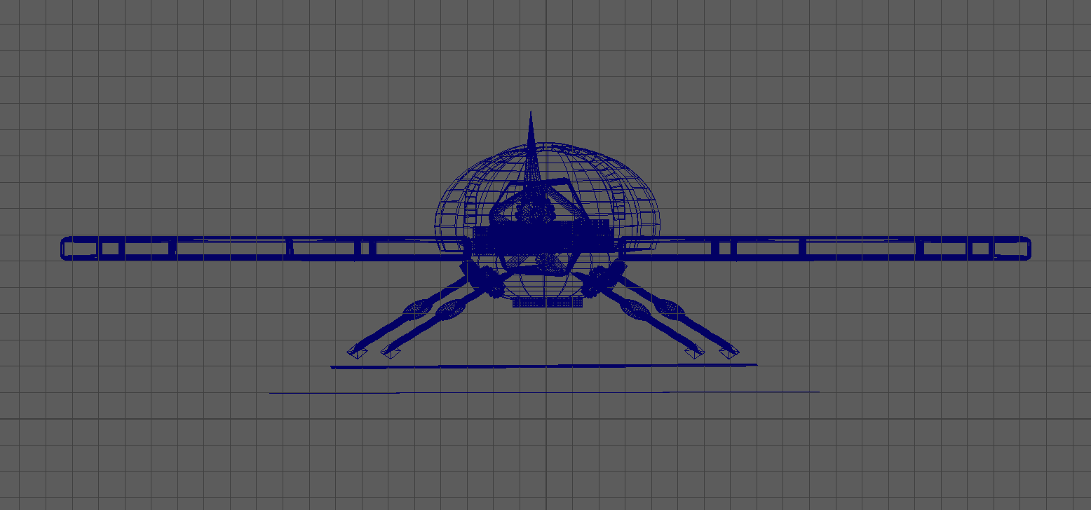 Wireframe Model of Steampunk Rhinoceros Beetle, 2023, Created in Autodesk Maya