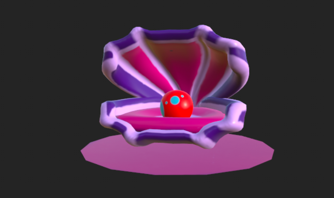 Coastal Charm 3D Sculpture, 2024, Created in Autodesk Maya, Adobe Substance 3D Painter, Adobe Photoshop