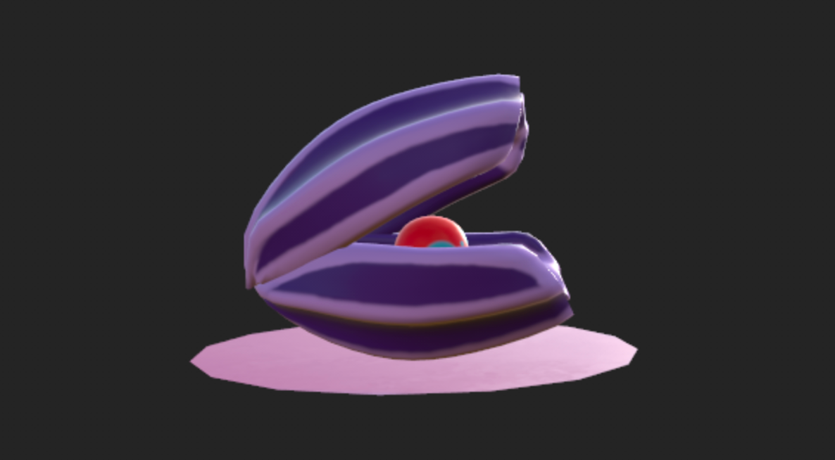 Coastal Charm 3D Sculpture, 2024, Created in Autodesk Maya, Adobe Substance 3D Painter, Adobe Photoshop