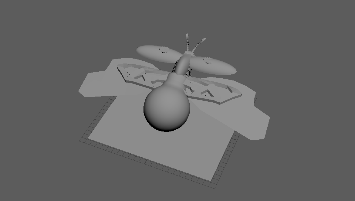 Shaded Model of a Steampunk Firefly, 2023, Created in Autodesk Maya