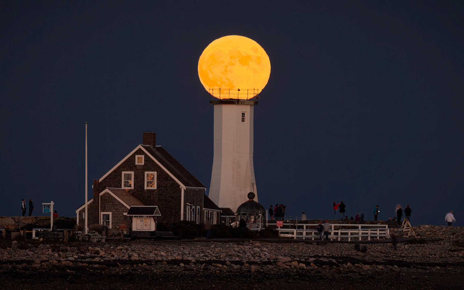 Scituate Lighthouse Under Repair