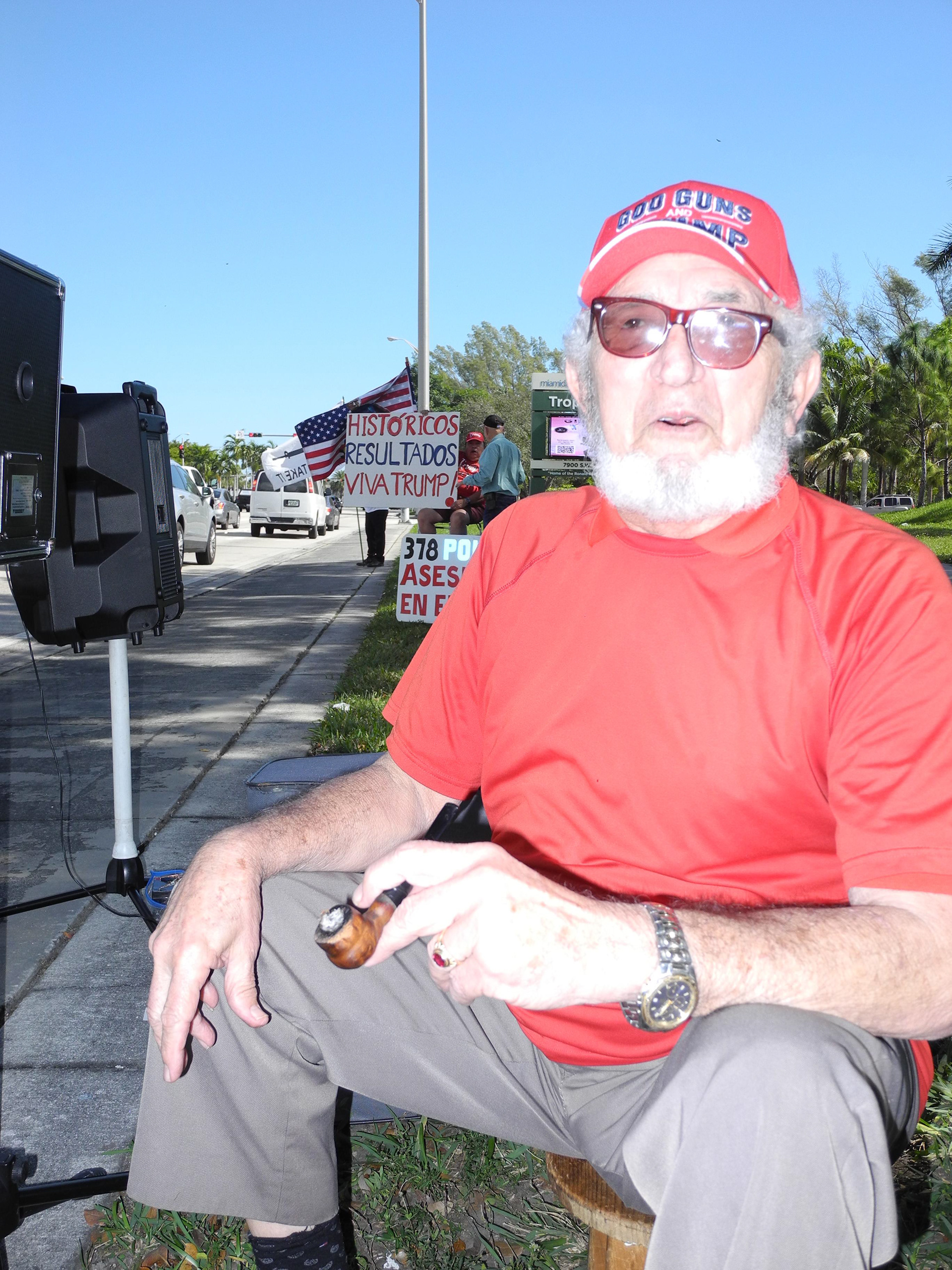 Trump Activist protest weekly in Miami, Florida