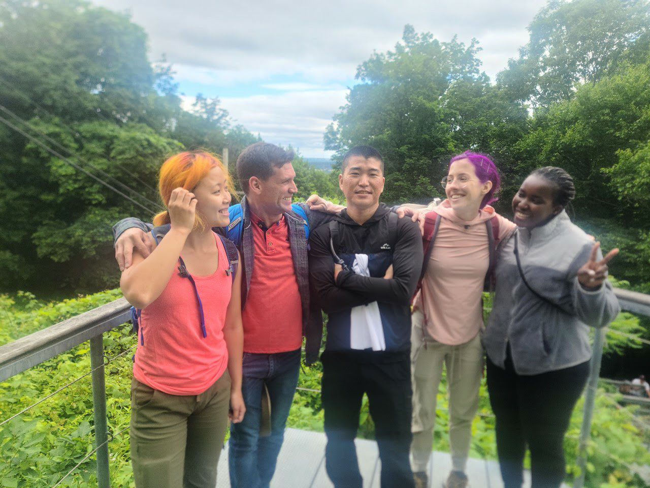 Katie and friends during a hike in upstate New York, 2022.