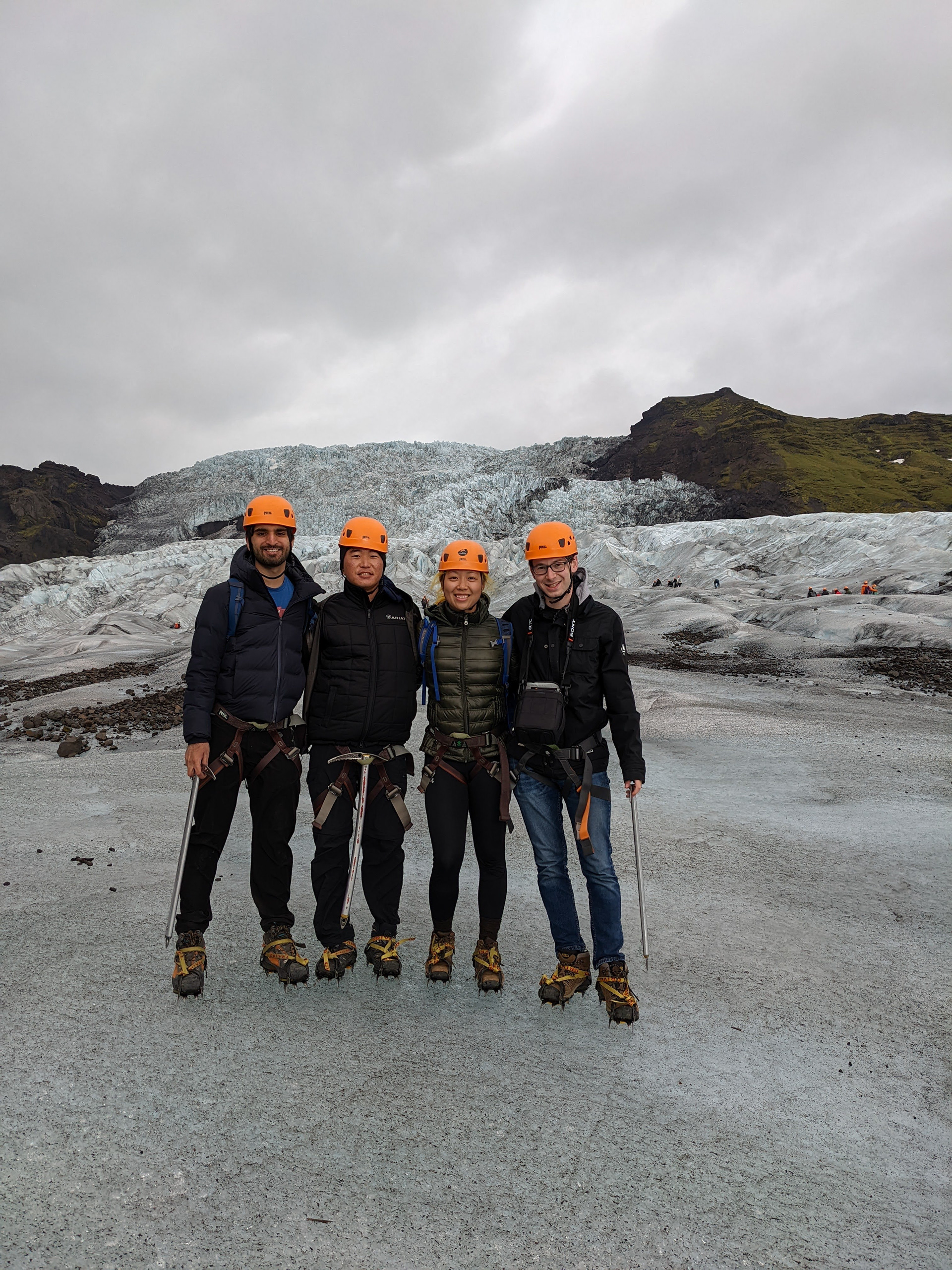 Katie and friends on a glacier, 2022.