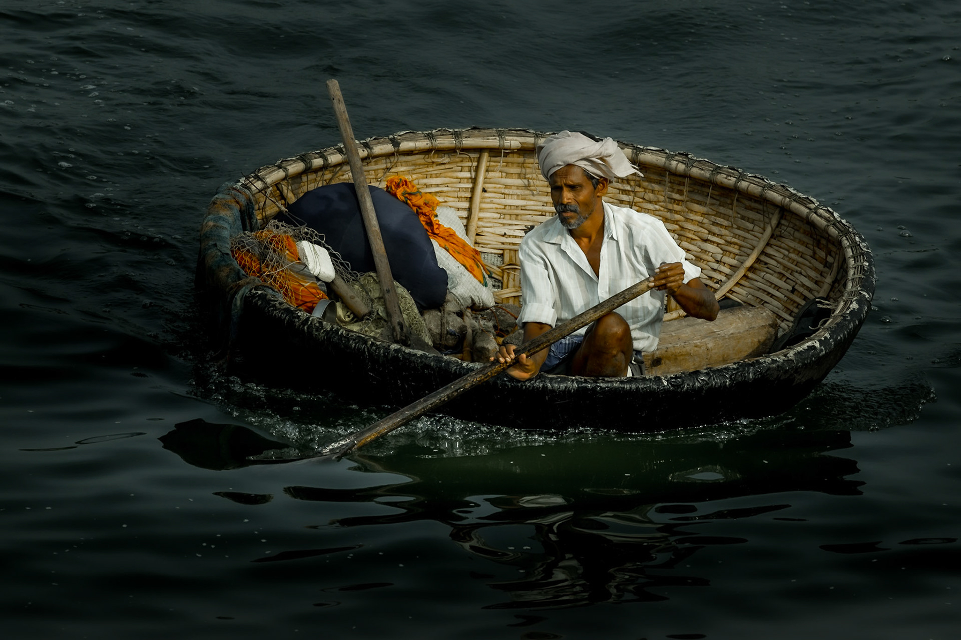 Fishing using a Coracle