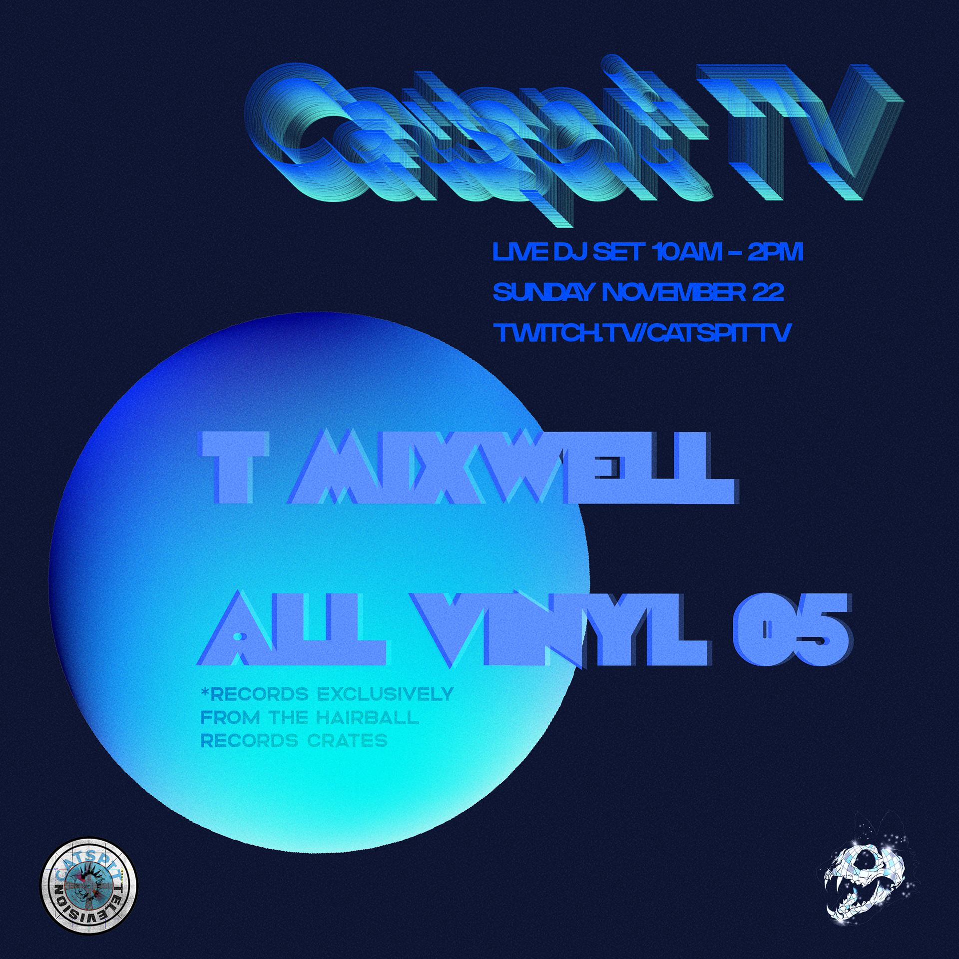 Social media flier for livestream event on Catspit TV. (2020)