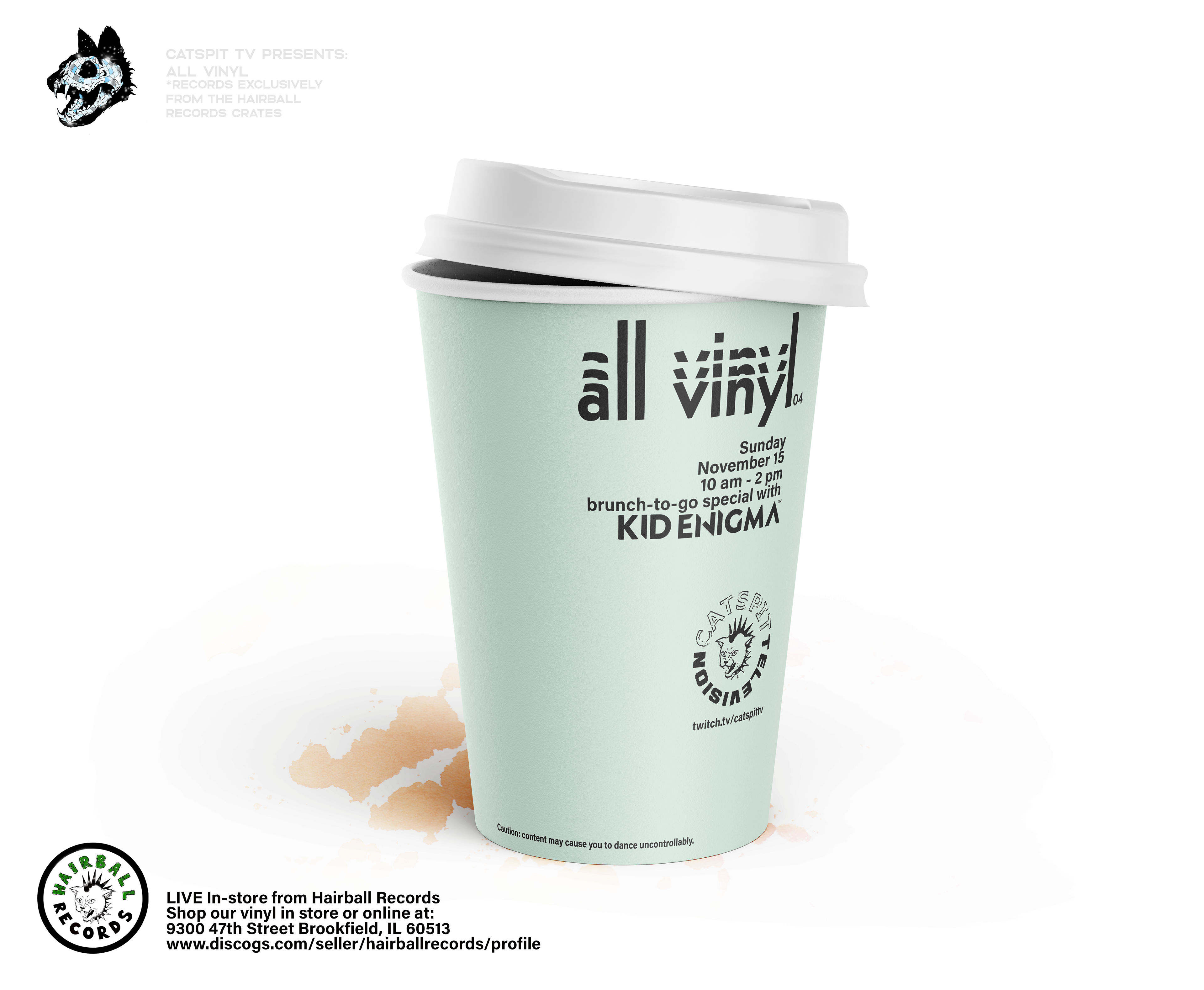 Social media flier for livestream event on Catspit TV. (2020)