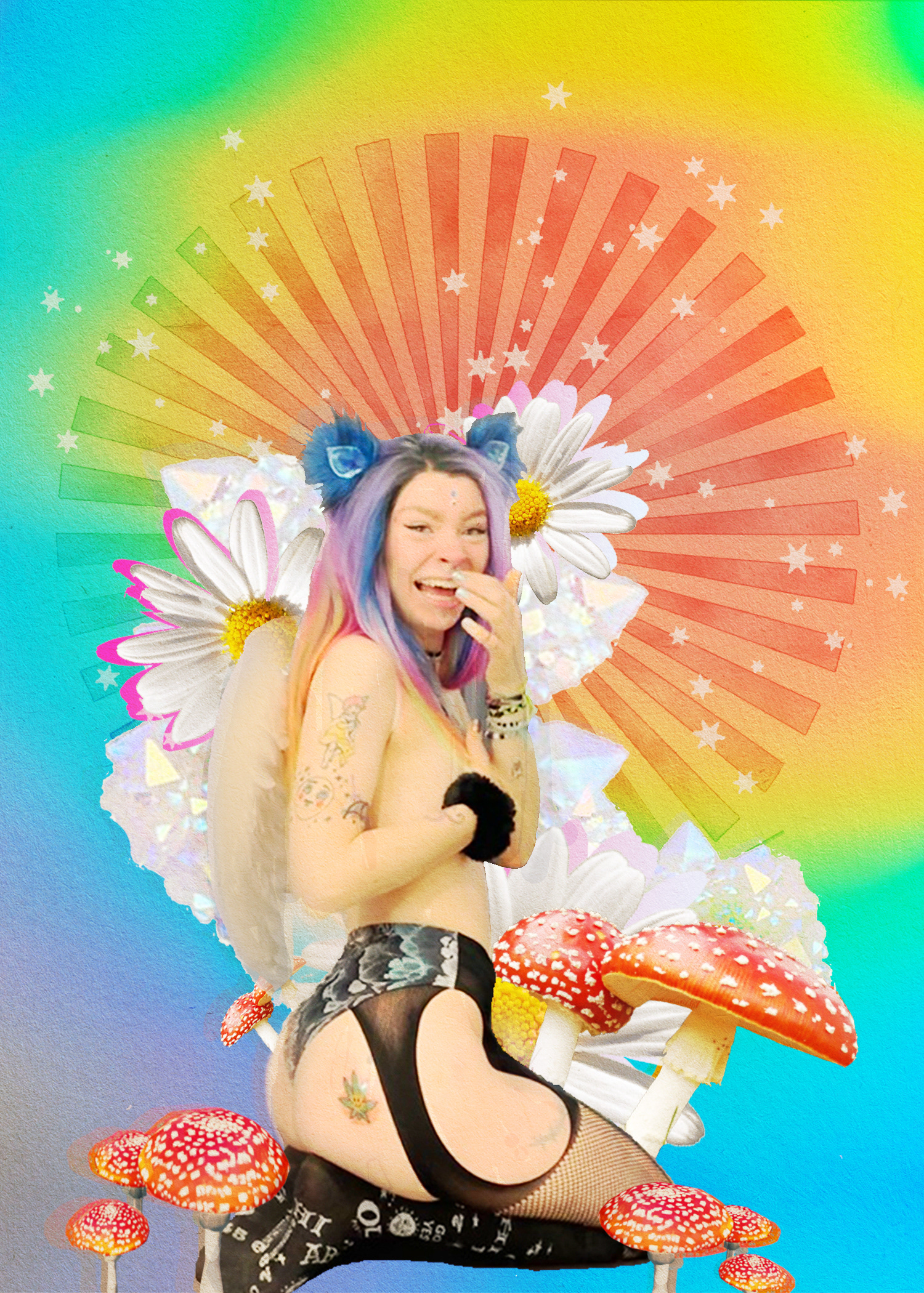 Digital sel portrait collage.