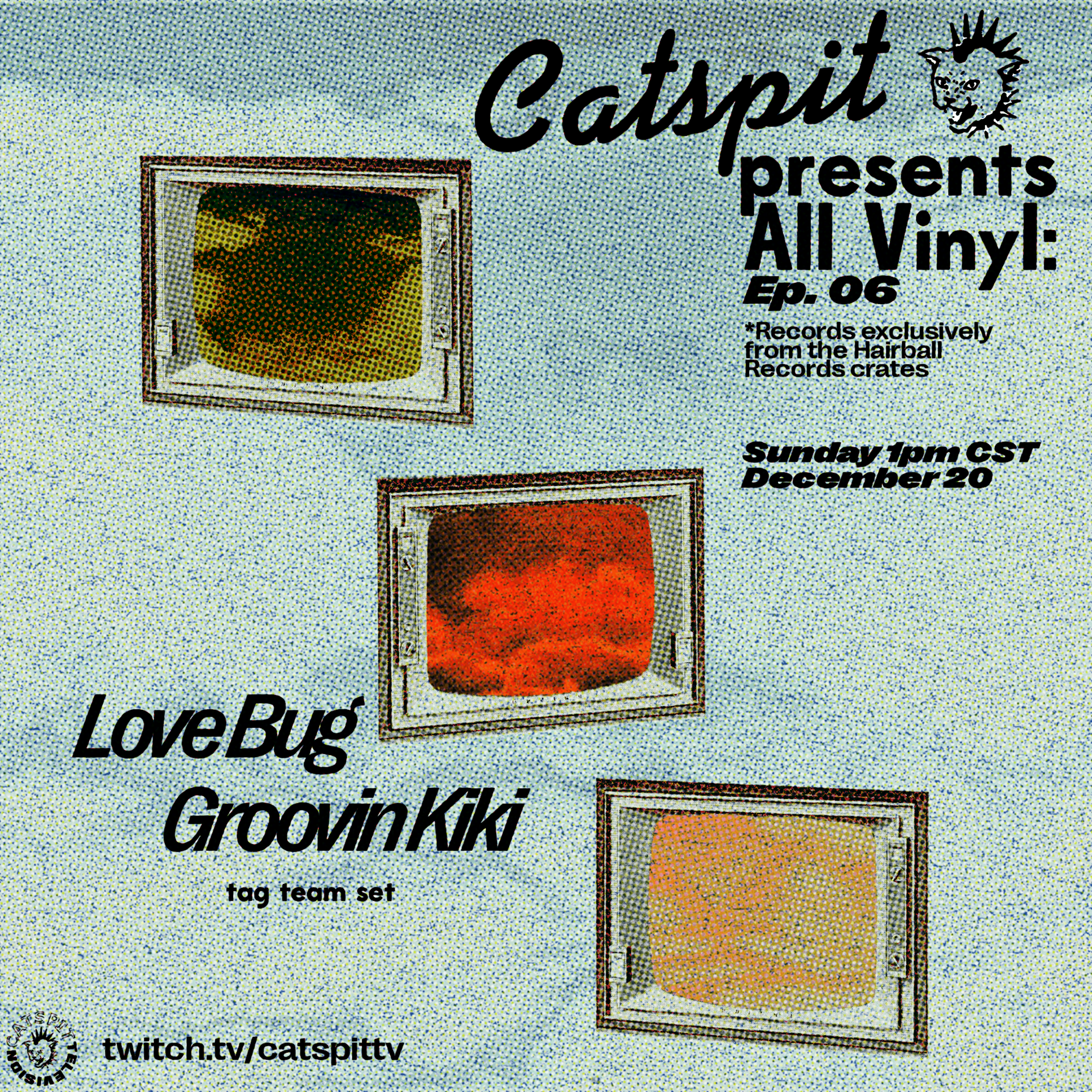 Social media flier for livestream event on Catspit TV. (November 2020)