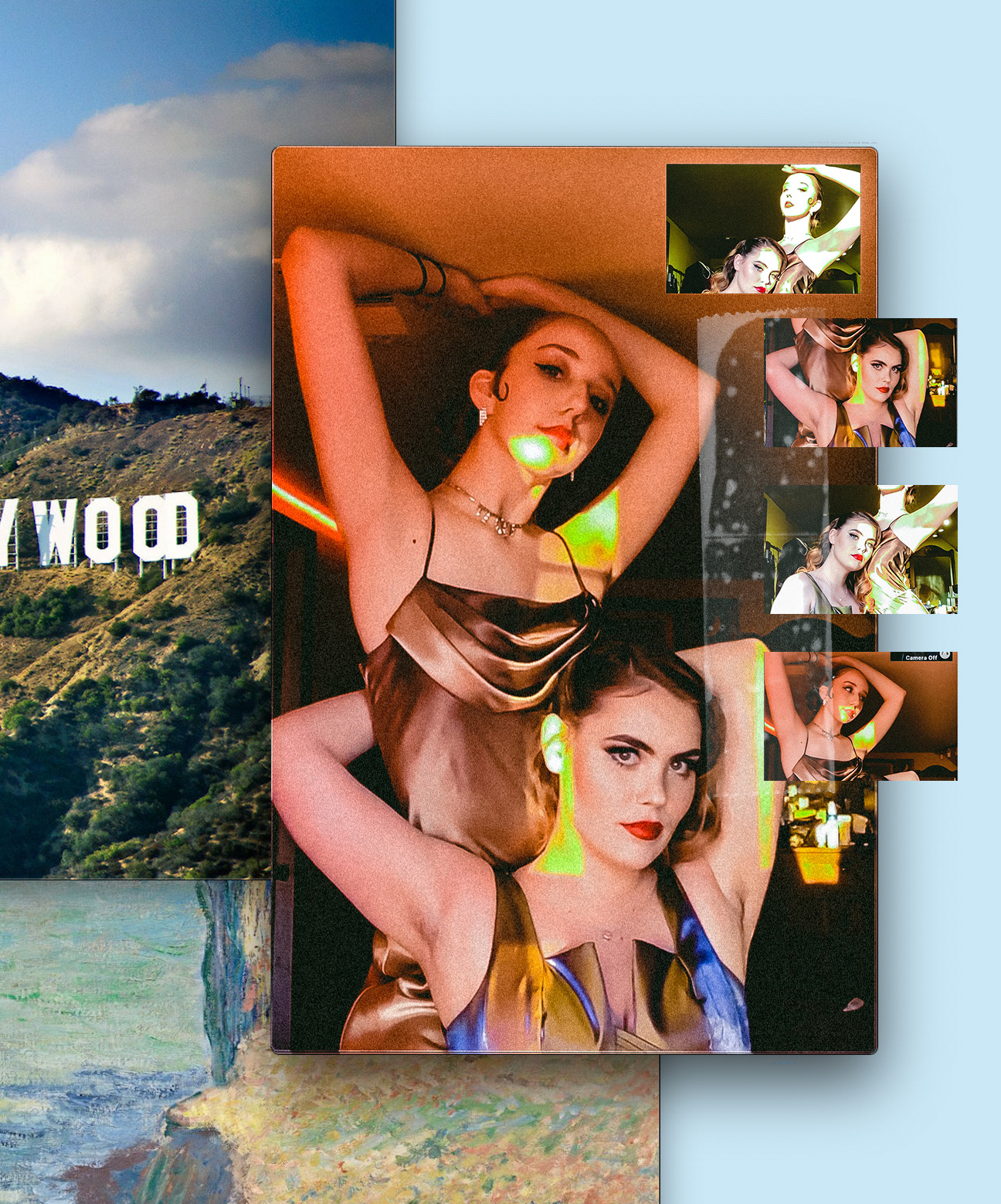 4 part digital collage using photos taken over Facetime