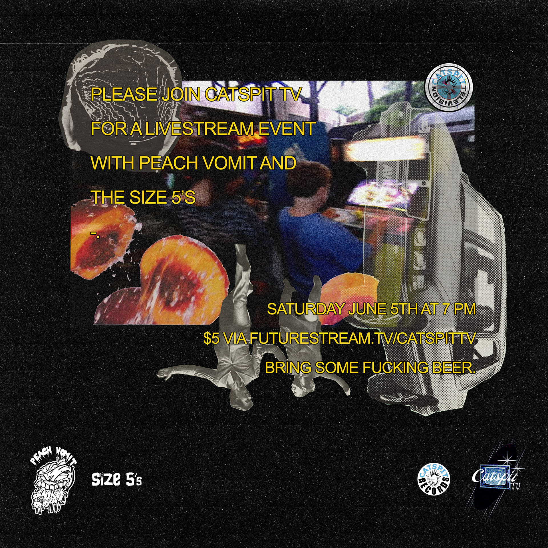 Social media flier for livestream event on Catspit TV. (May 2021)