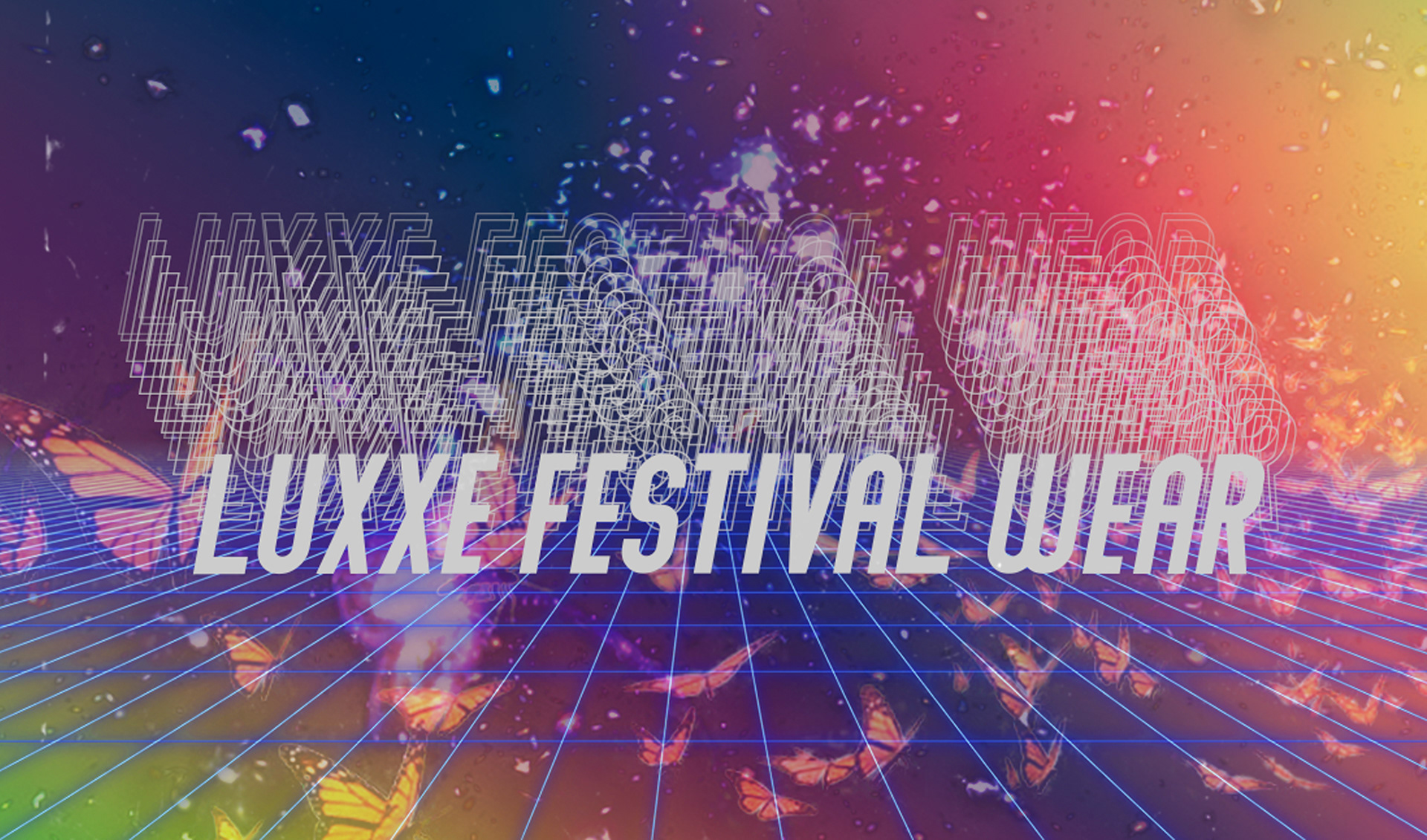 Business card design for Luxxe Festival Wear's Etsy business.