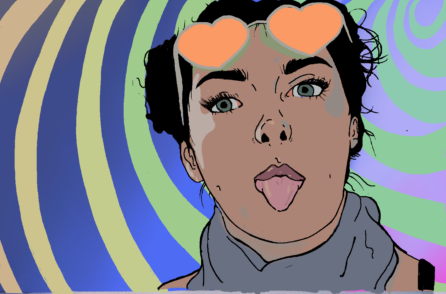 Digital drawing over 35mm photo taken by me.