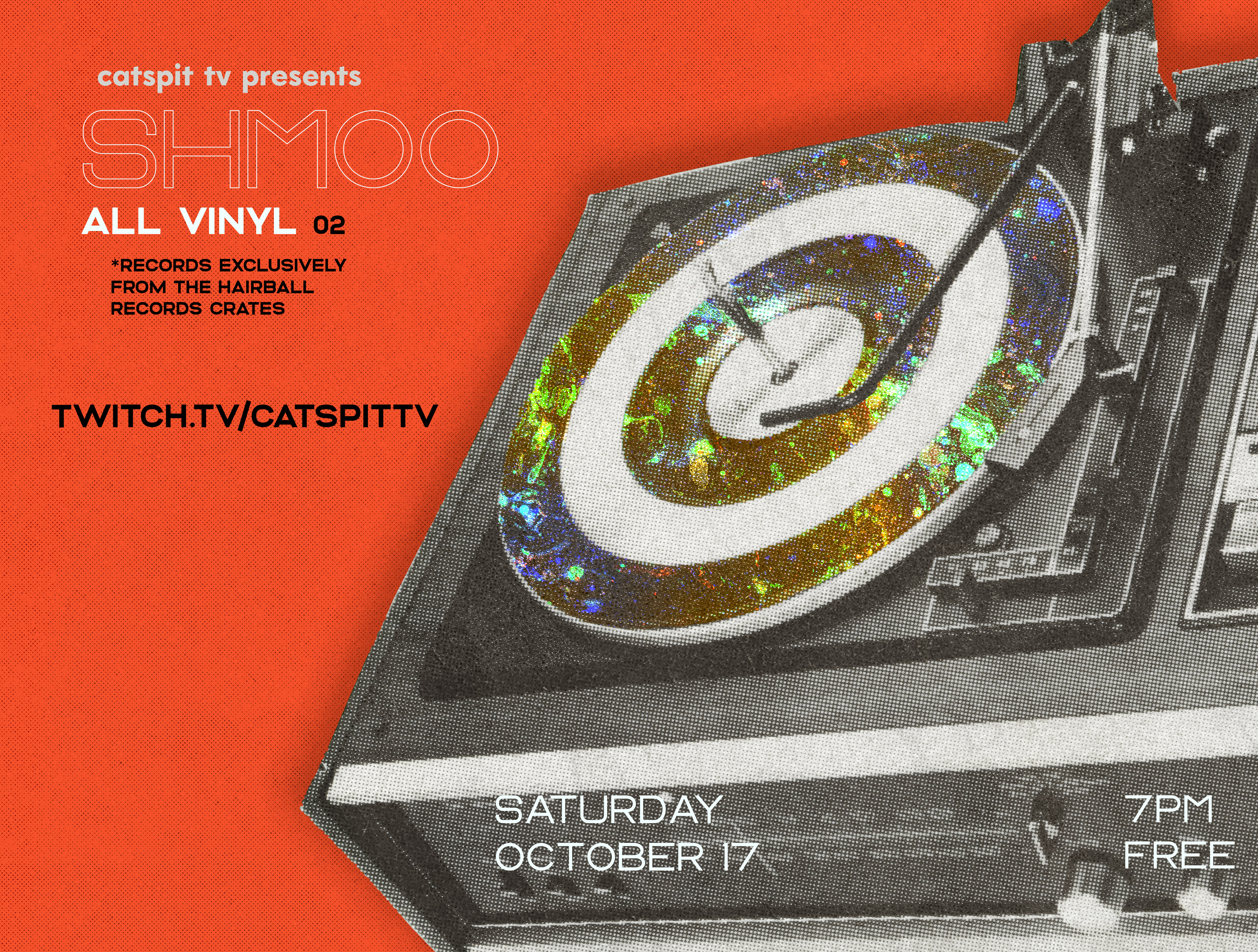 Social media flier for livestream event on Catspit TV. (2020)