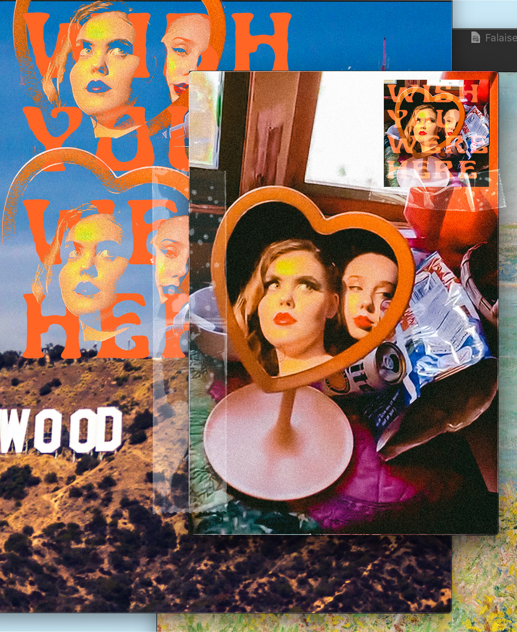 4 part digital collage using photos taken over Facetime