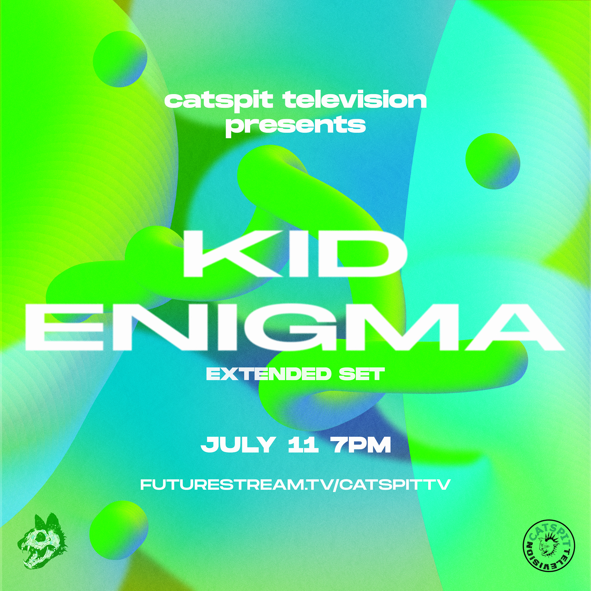 Social media flier for livestream event on Catspit TV. (2020)