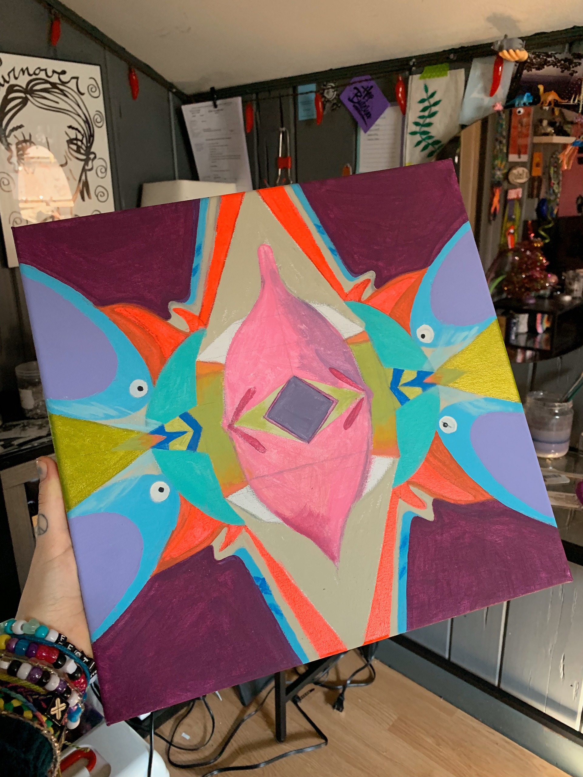 WIP acrylic painting on canvas November 2020.