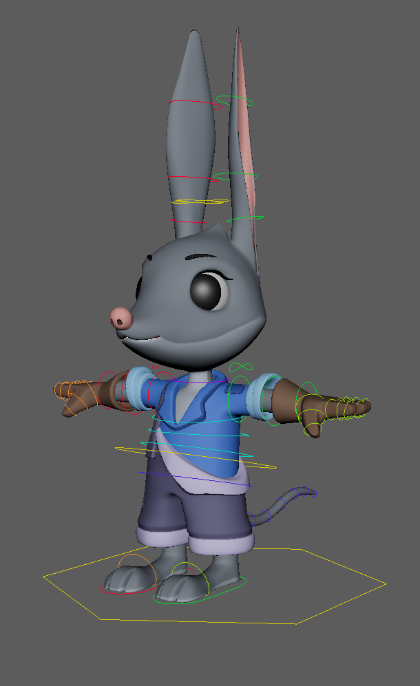Rigged and Skin Weighted