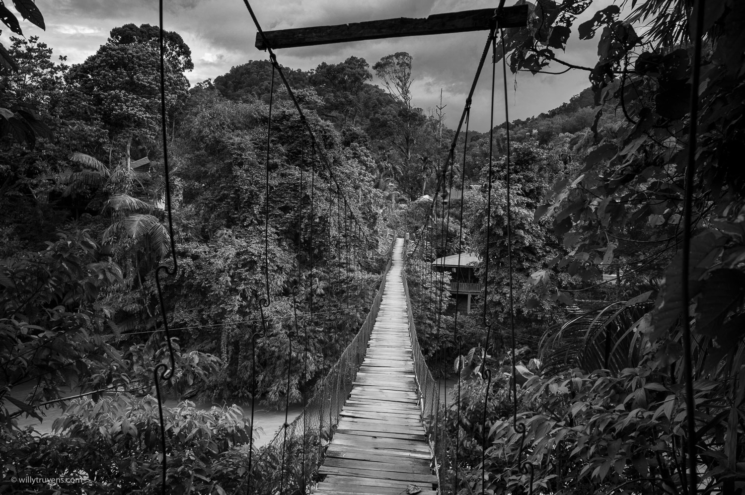 Bridge over the river Landak, Tangkahan, Sumatra