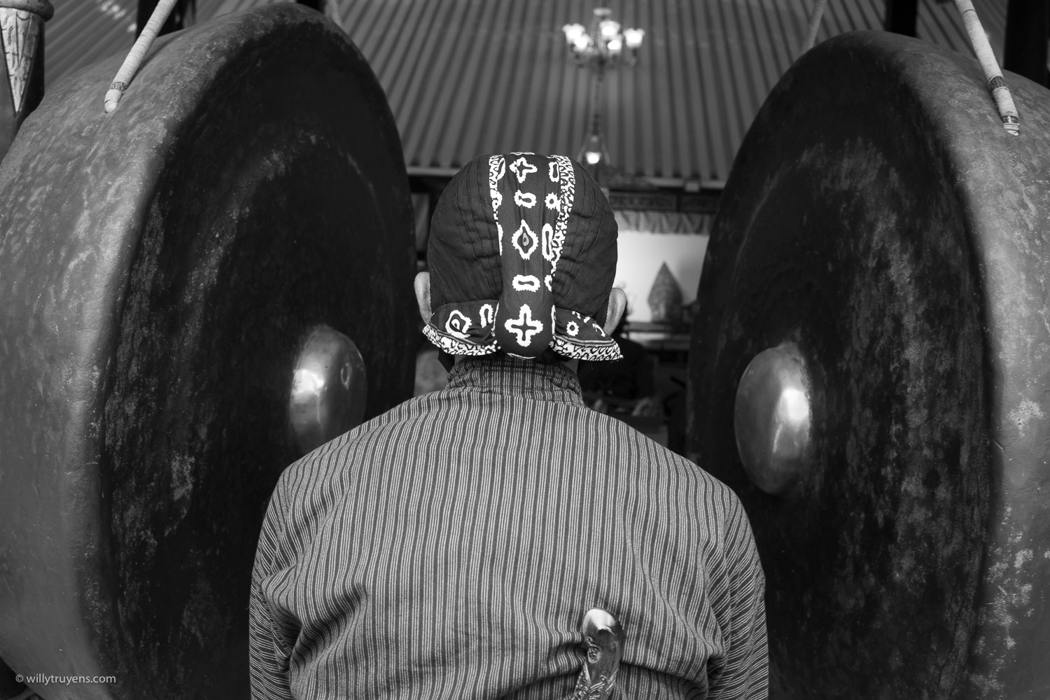 Gamelan Bass Player, Jogjakarta, Java
