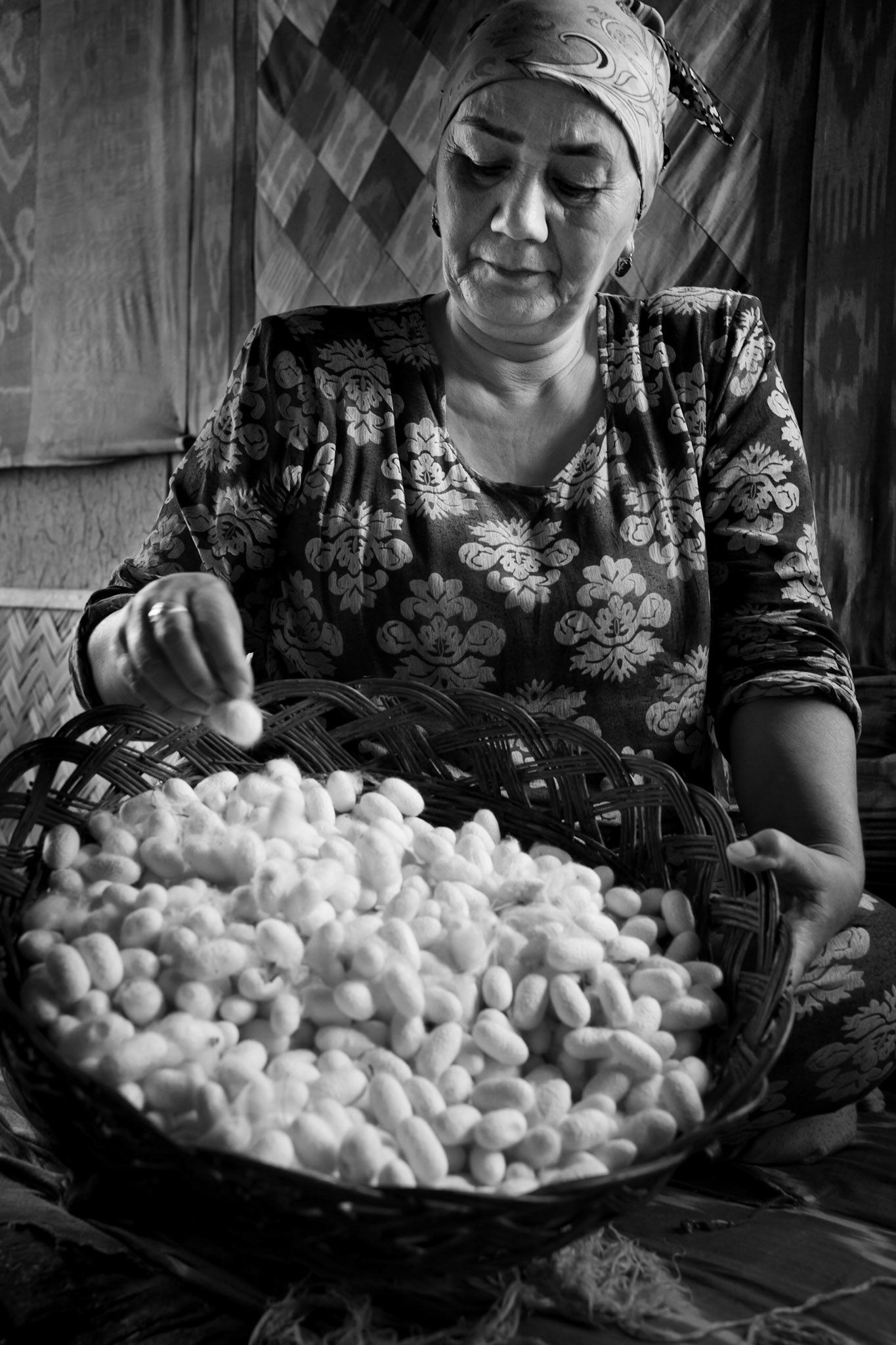 Silk Cocoons, Yodgorlik Silk Factory, Margilan, Uzbekistan