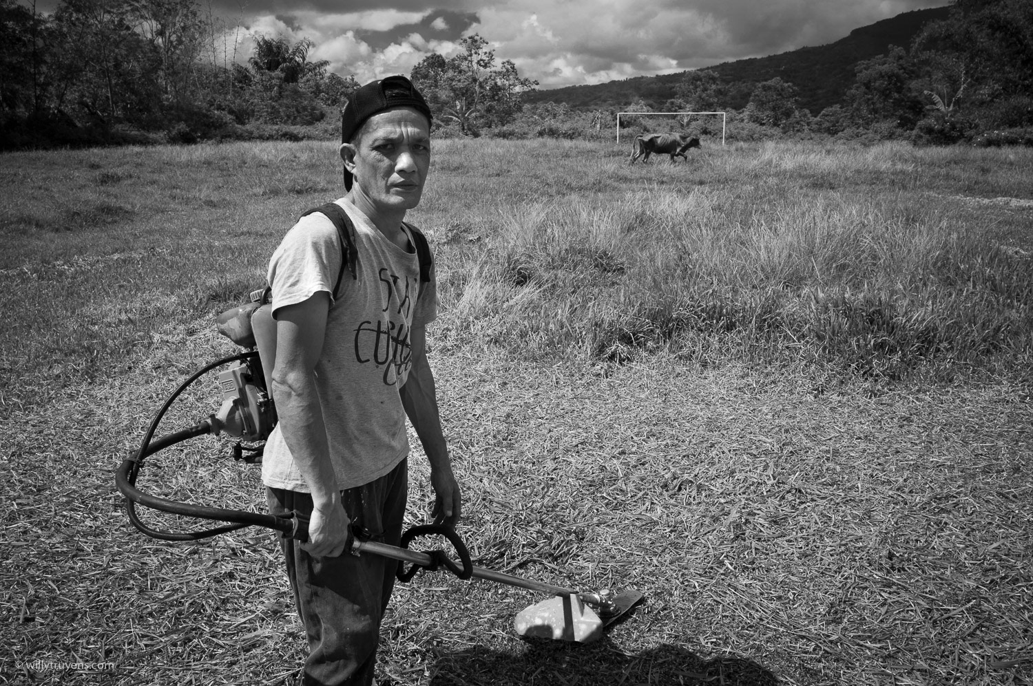 Soccer field caretaker, Bukittinggi, Sumatra