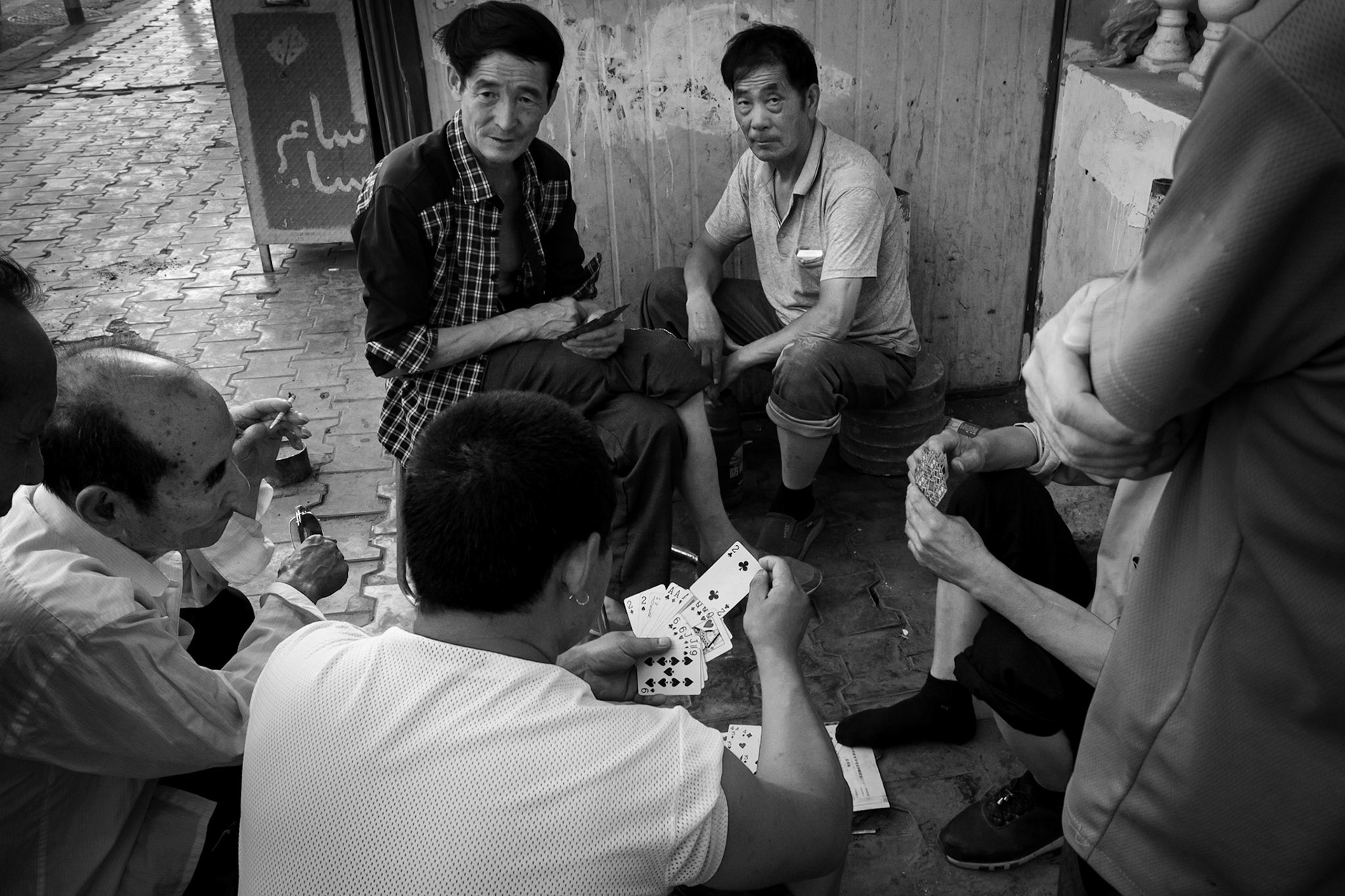 Card game, Turpan, China