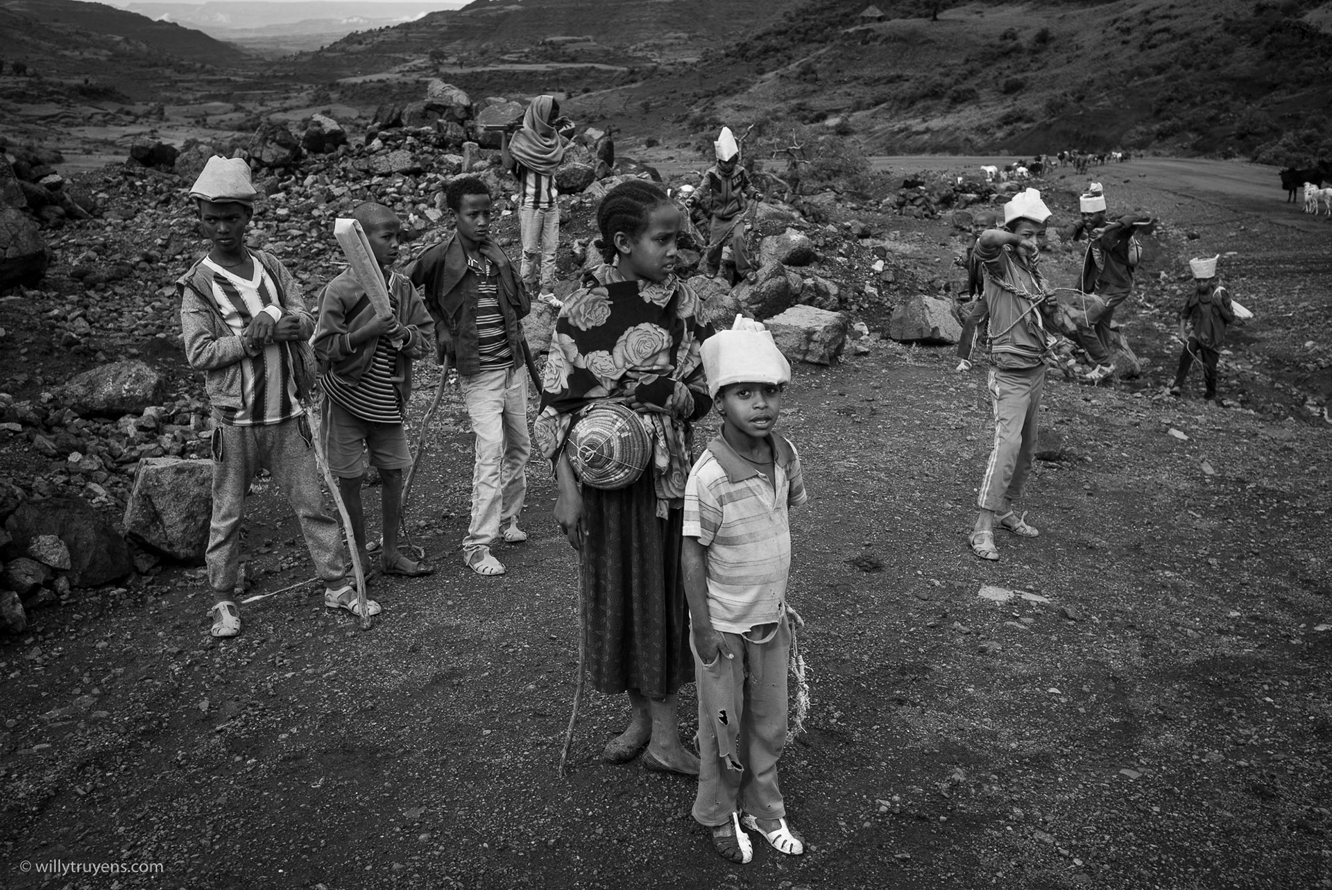 Young goatherds, Lalibela