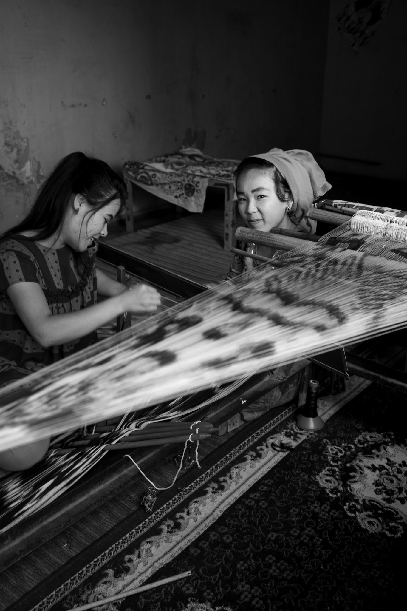 Apprentices, Yodgorlik Silk Factory, Margilan, Uzbekistan