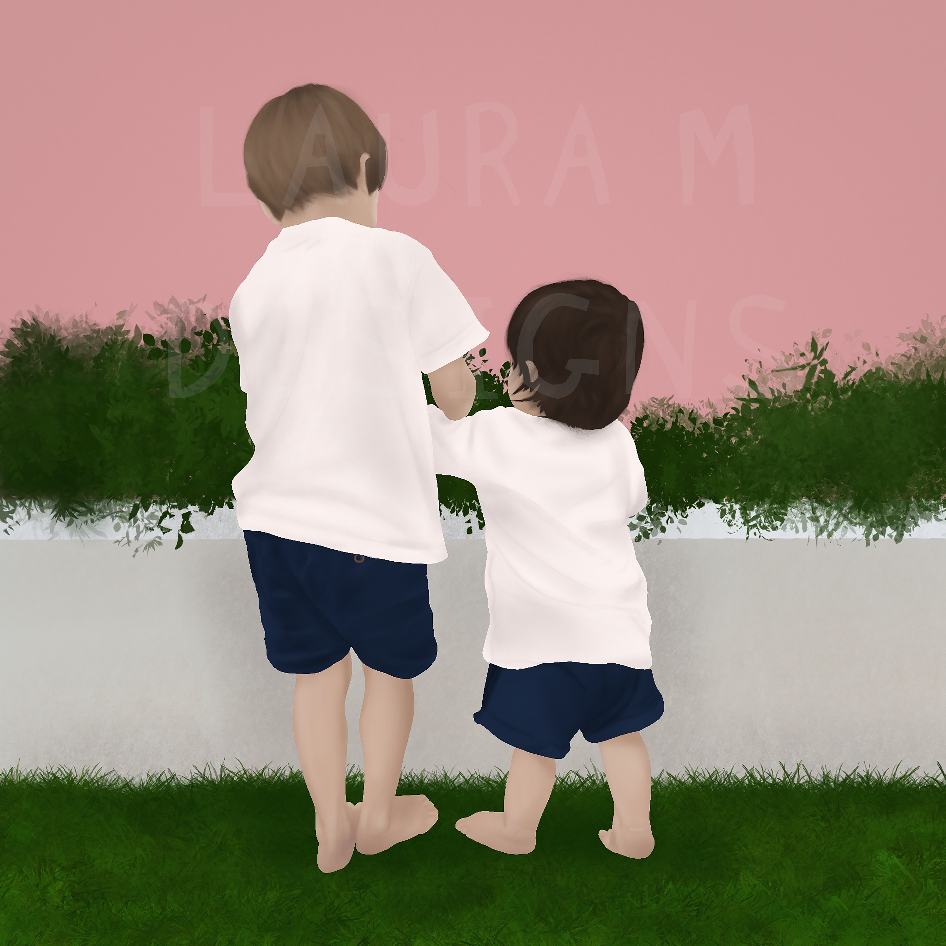 Commissioned family portrait - Brothers