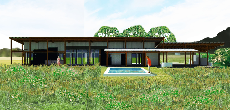 North Elevation w/pool Render