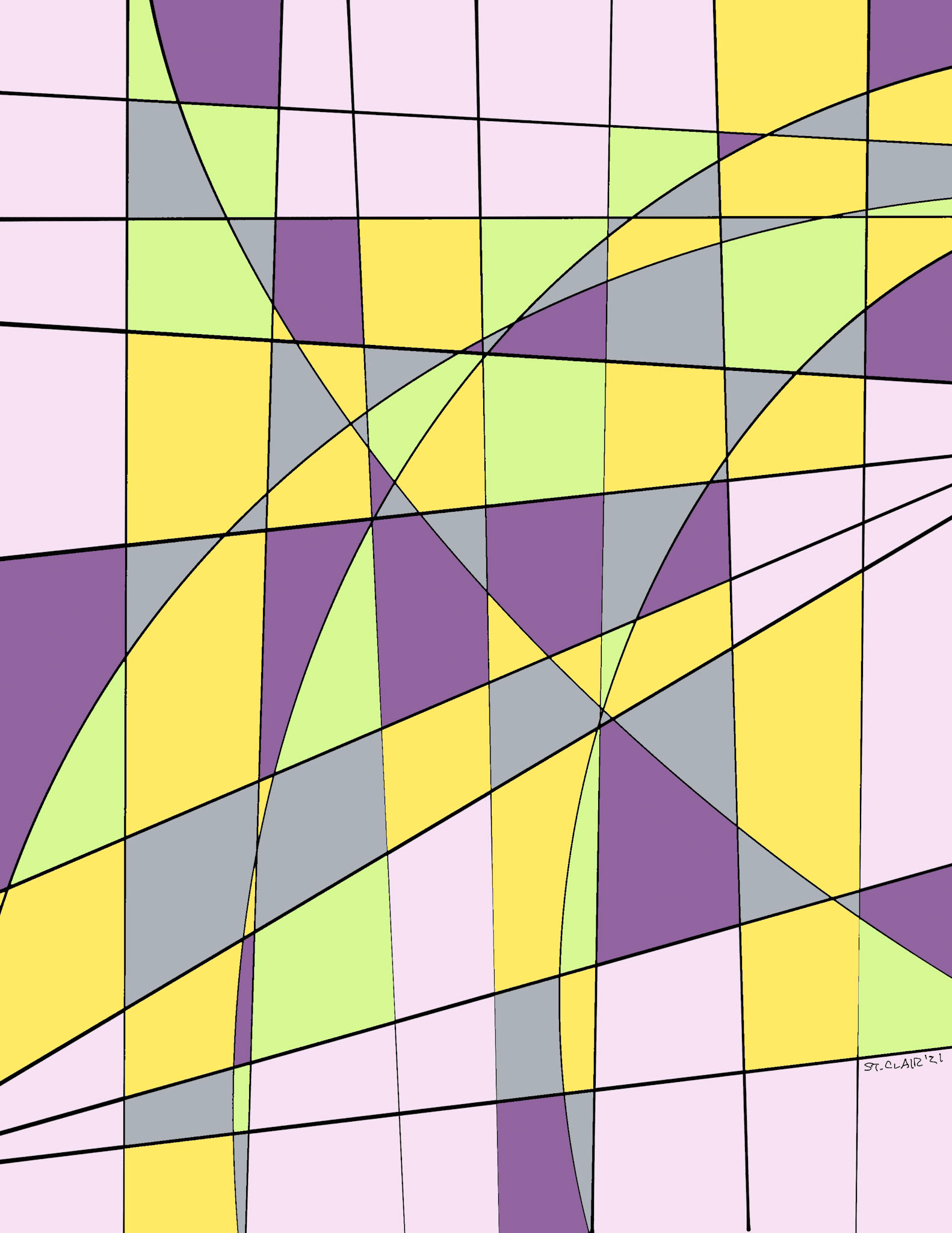 Arrangement in Grey and Pink