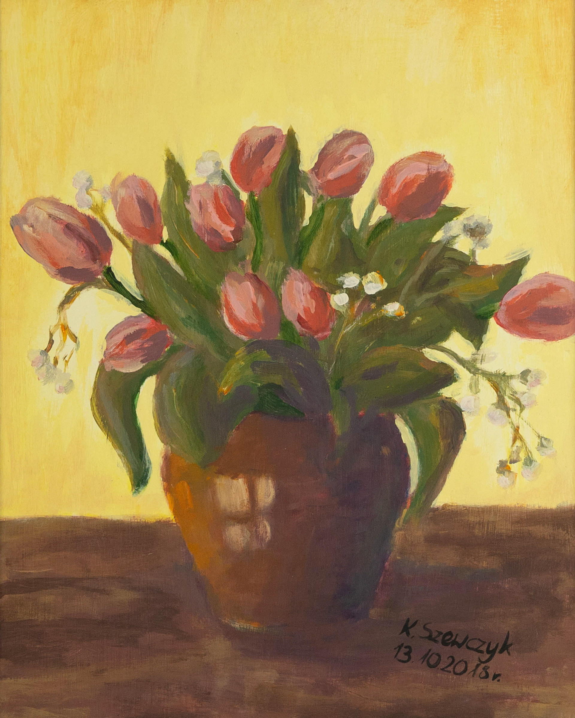 Tulipany w glinie