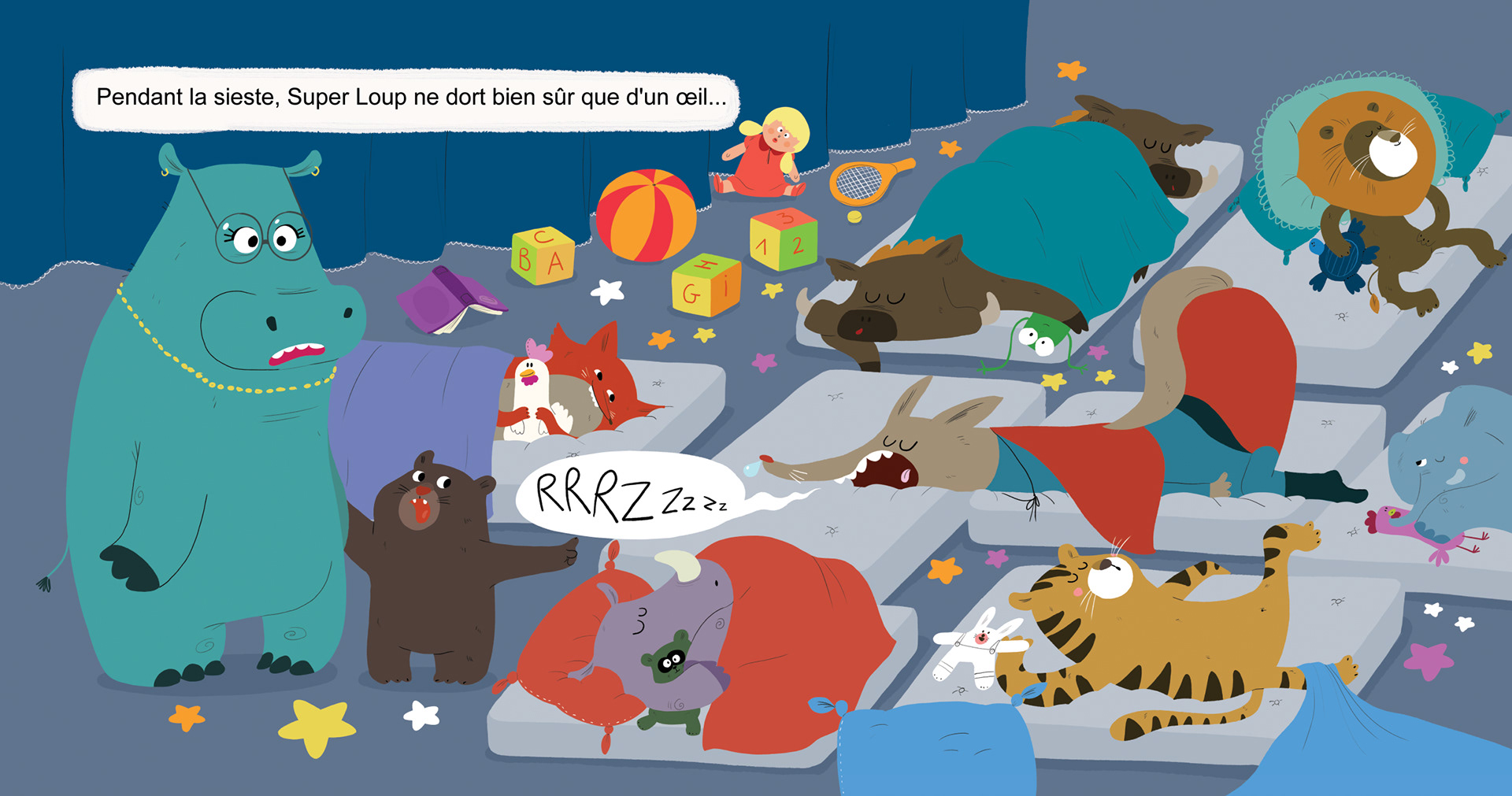 Illustrations pour la collection "Super Loup" 