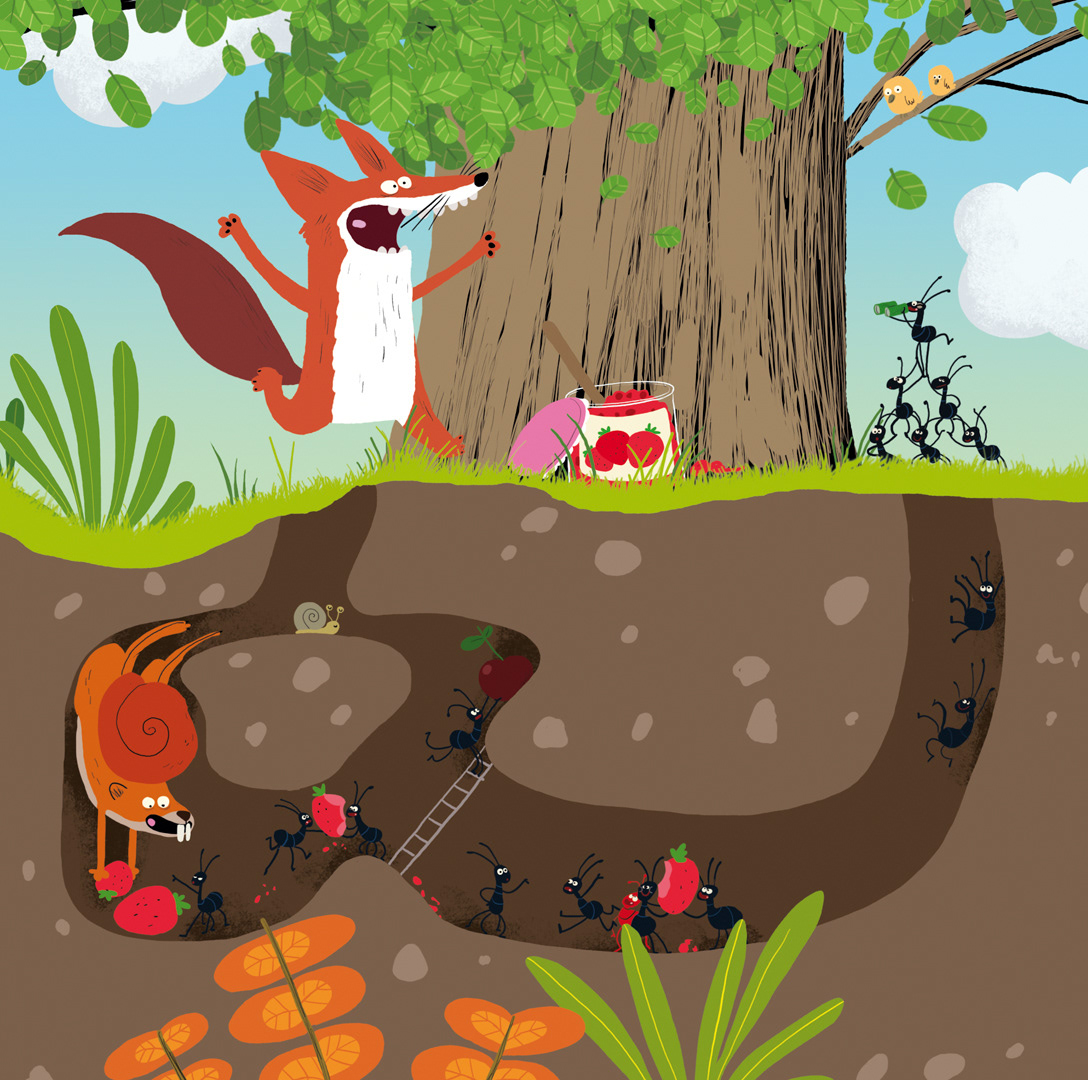 Illustrations pour l'album "Drôle" , opération Mac Donald