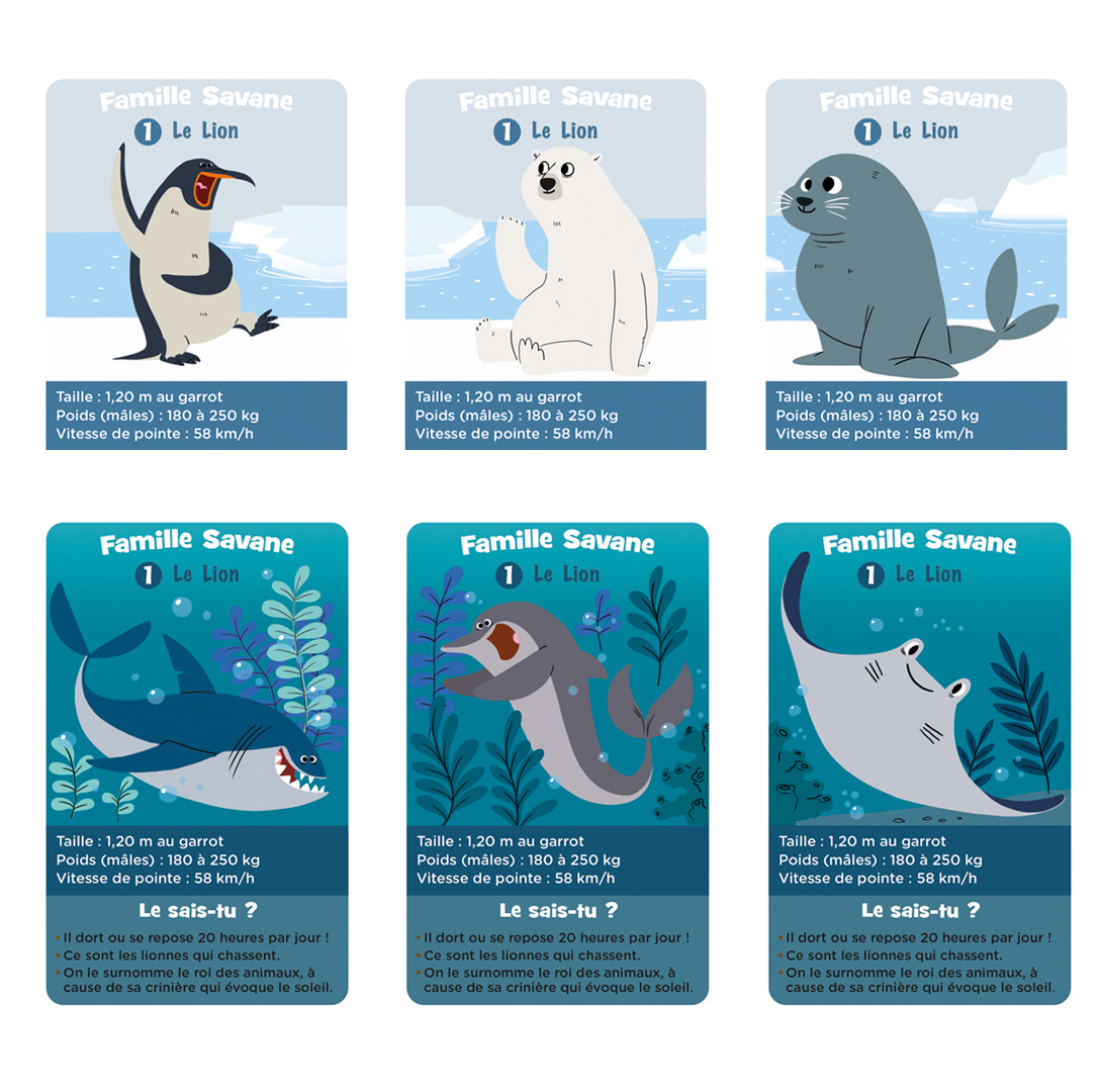 Illustrations pour jeu de cartes "Happy meal", Mac Donald