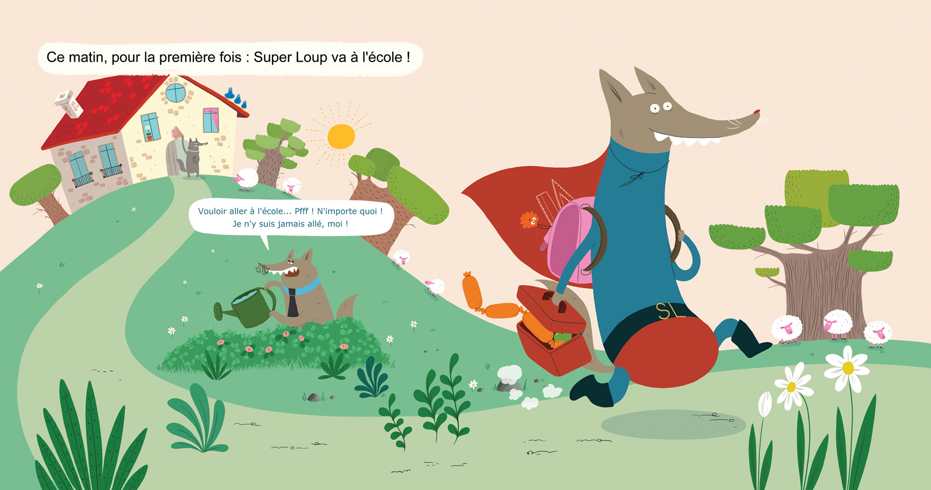 Illustrations pour la collection "Super Loup" 