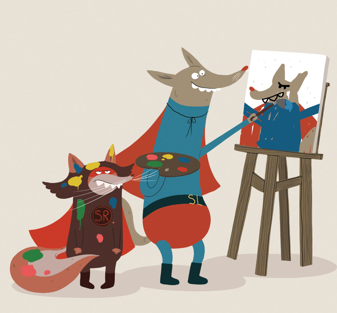 Illustrations pour la collection "Super Loup" 