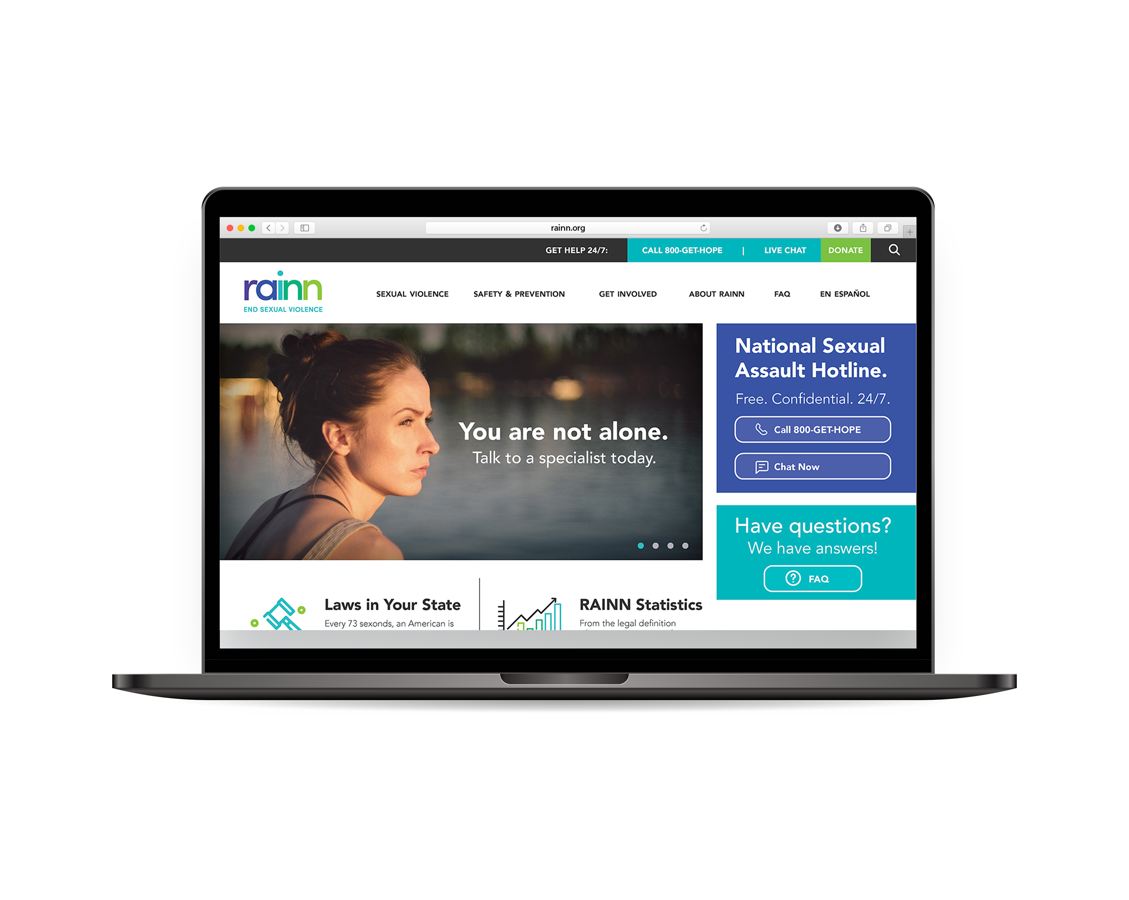 Redesigned landing page