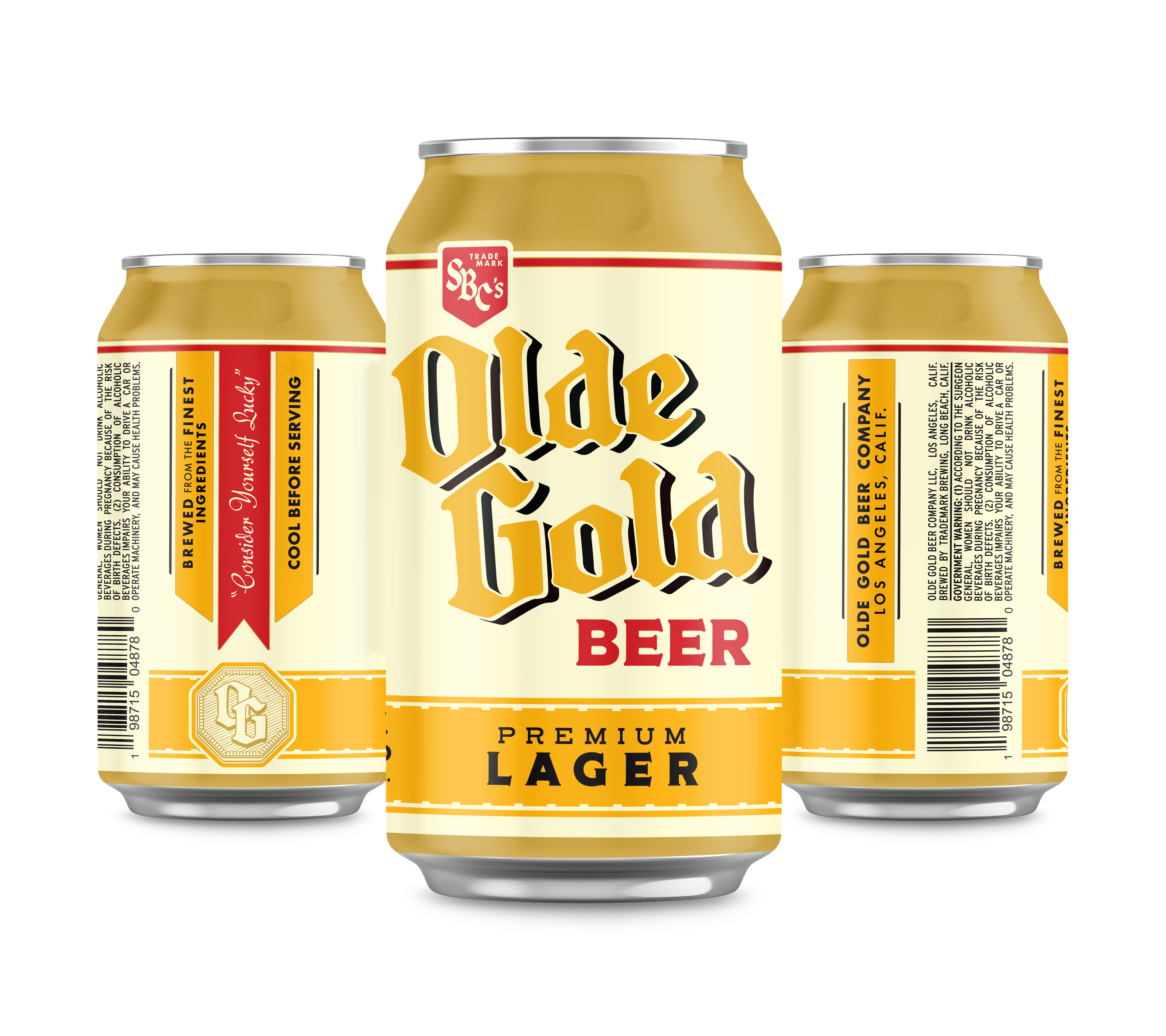 Olde Gold Beer Mockup